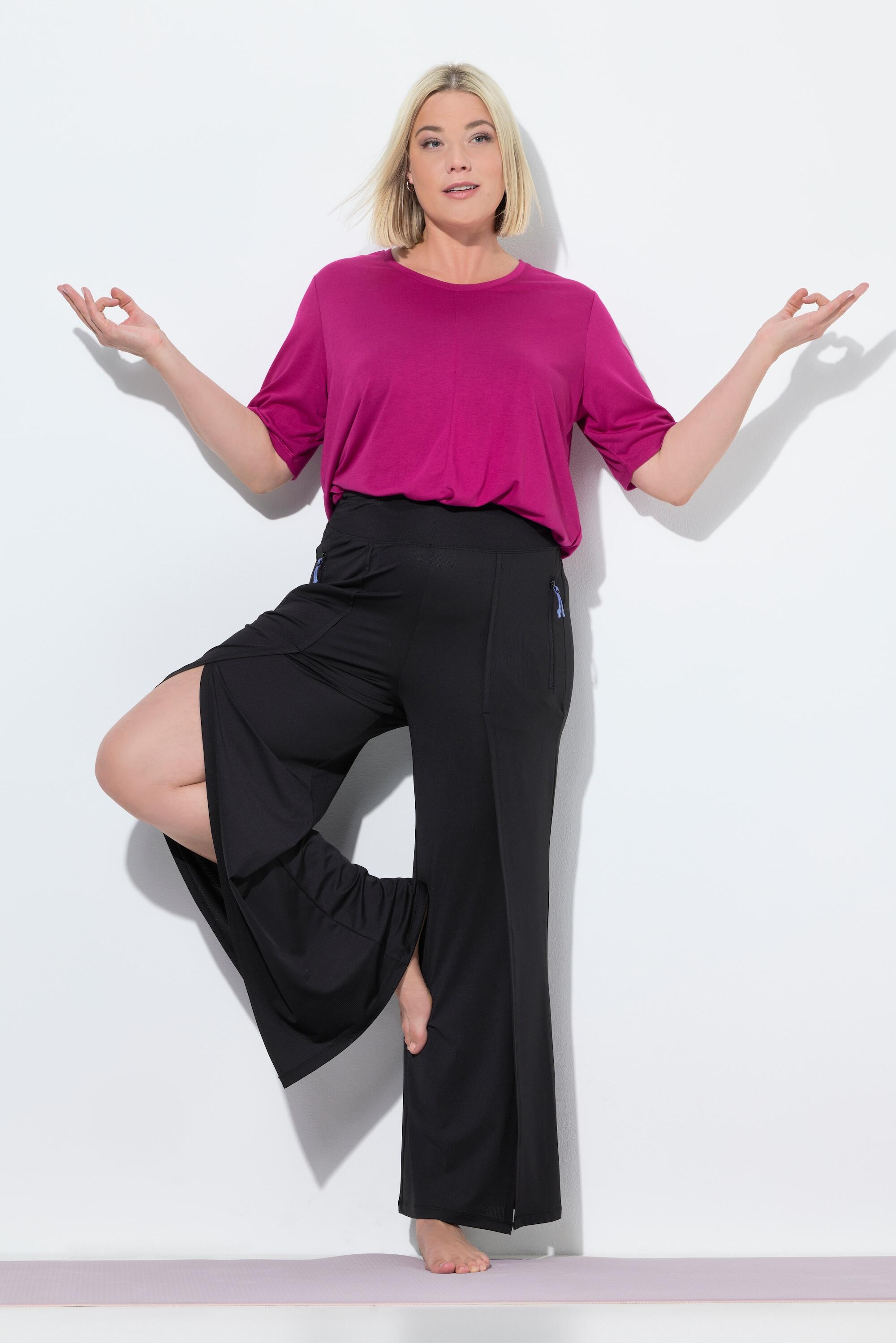 Femme Pantalon avec protection UV 50+ jambe large et taille élastique 5/7