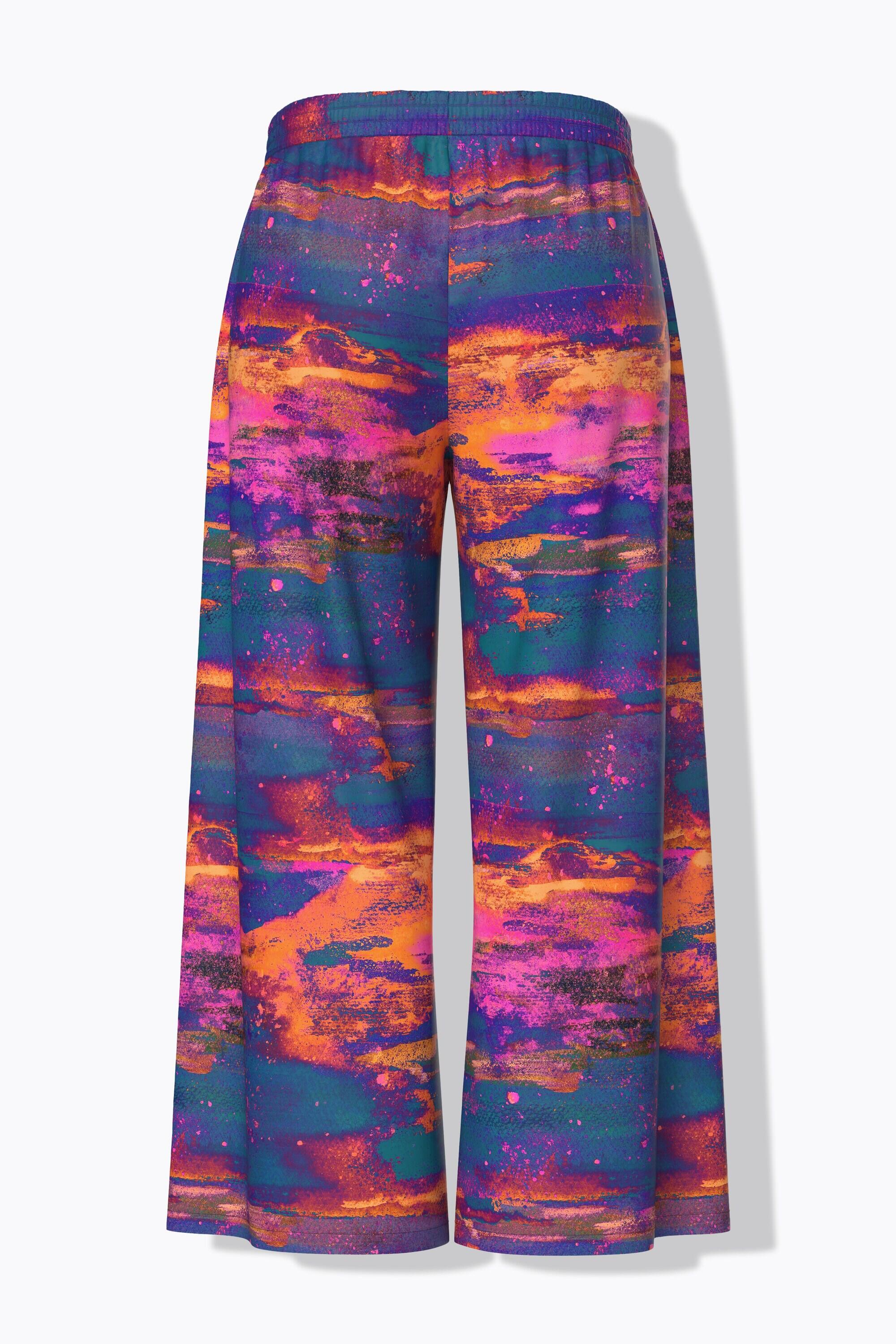 Femme Pantalon palazzo jambe large et droite taille élastique 7/7