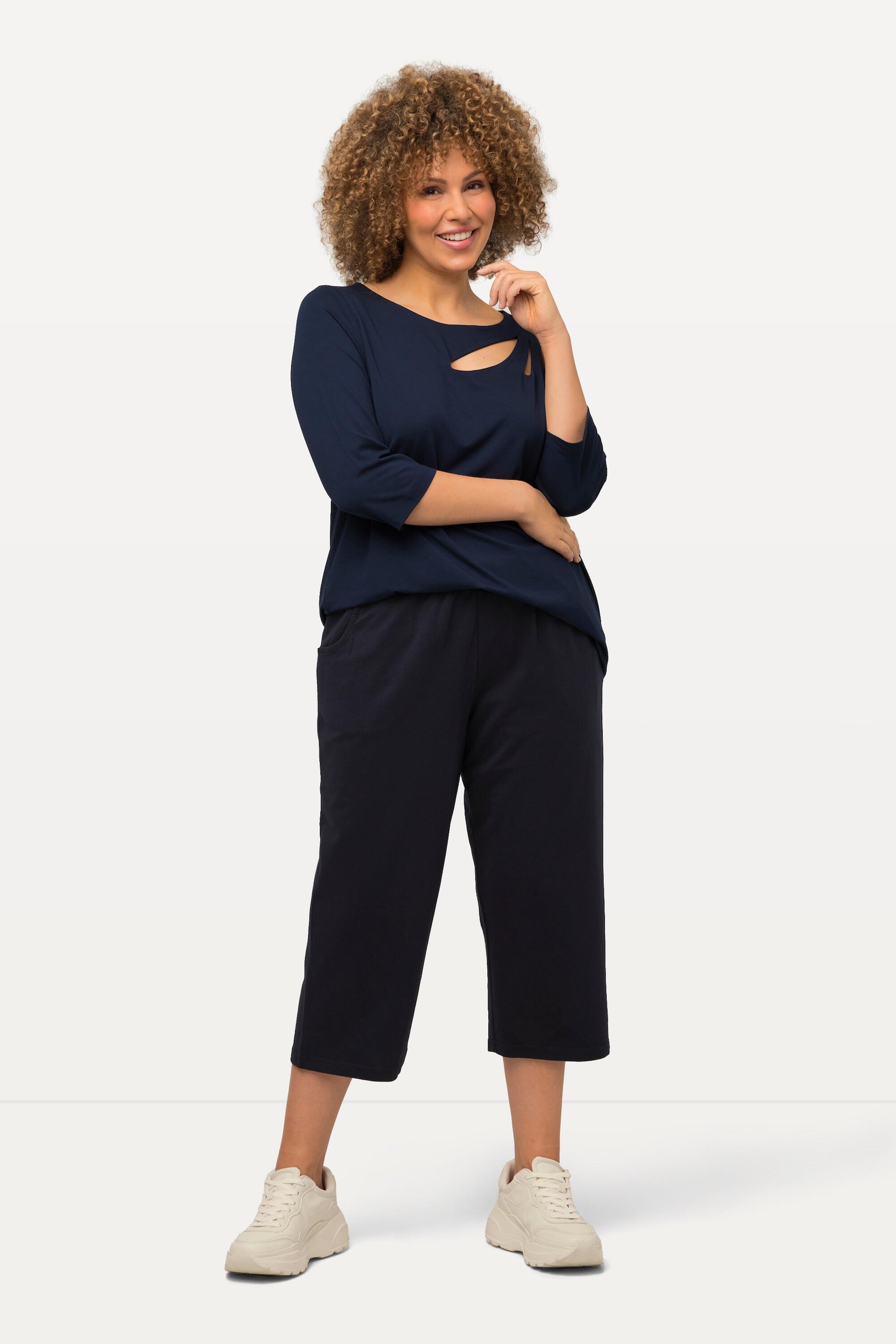 Femme Pantalon de jogging 7/8 jambe droite et taille élastique 4/5