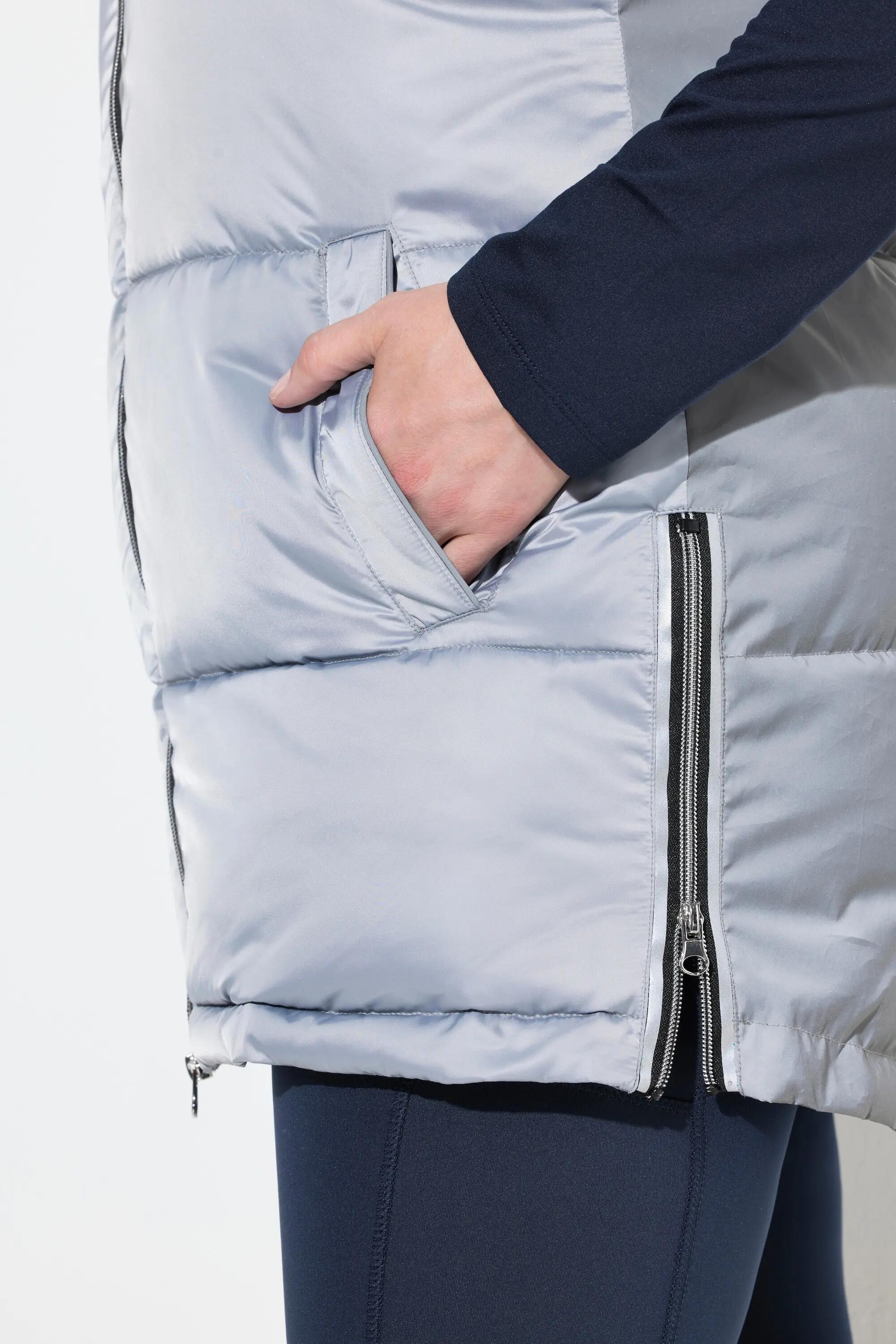 Femme Gilet matelassé long à capuche amovible matière déperlante 10/13