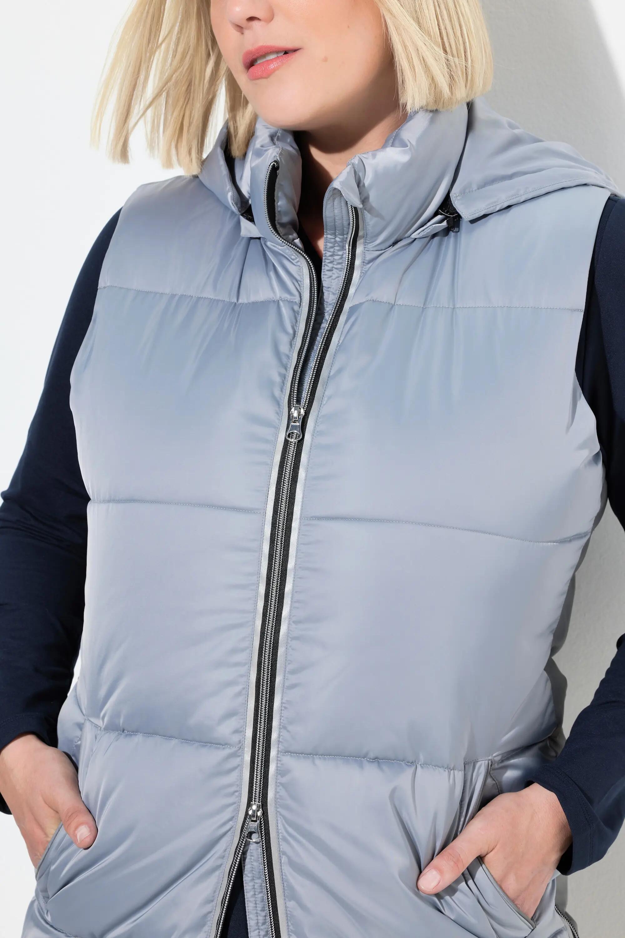 Femme Gilet matelassé long à capuche amovible matière déperlante 12/13