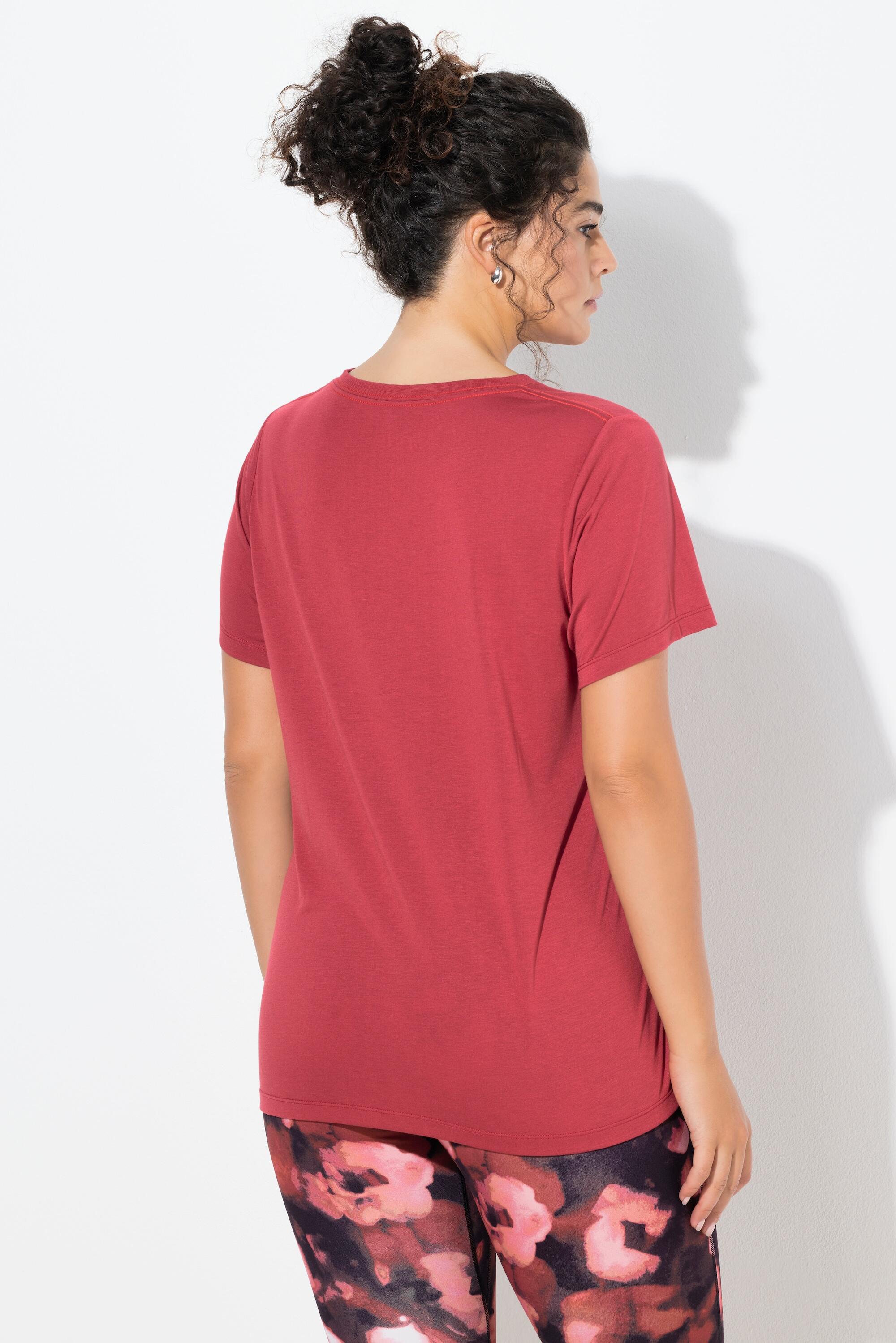Femme T-shirt technique col en V et manches courtes traitement antibactérien 2/6