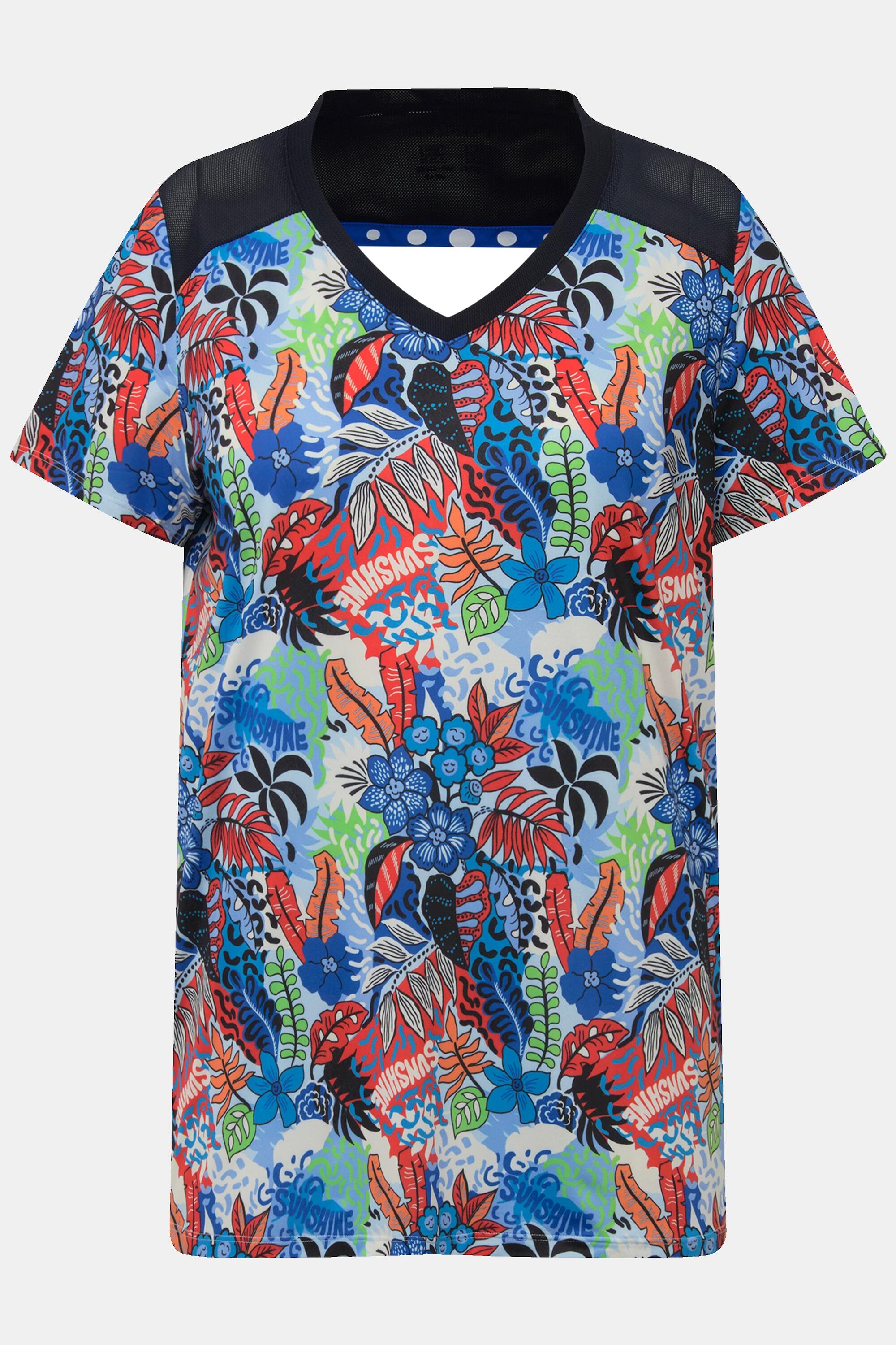 Femme T-shirt technique à manches courtes et col V. Ligne A 5/6
