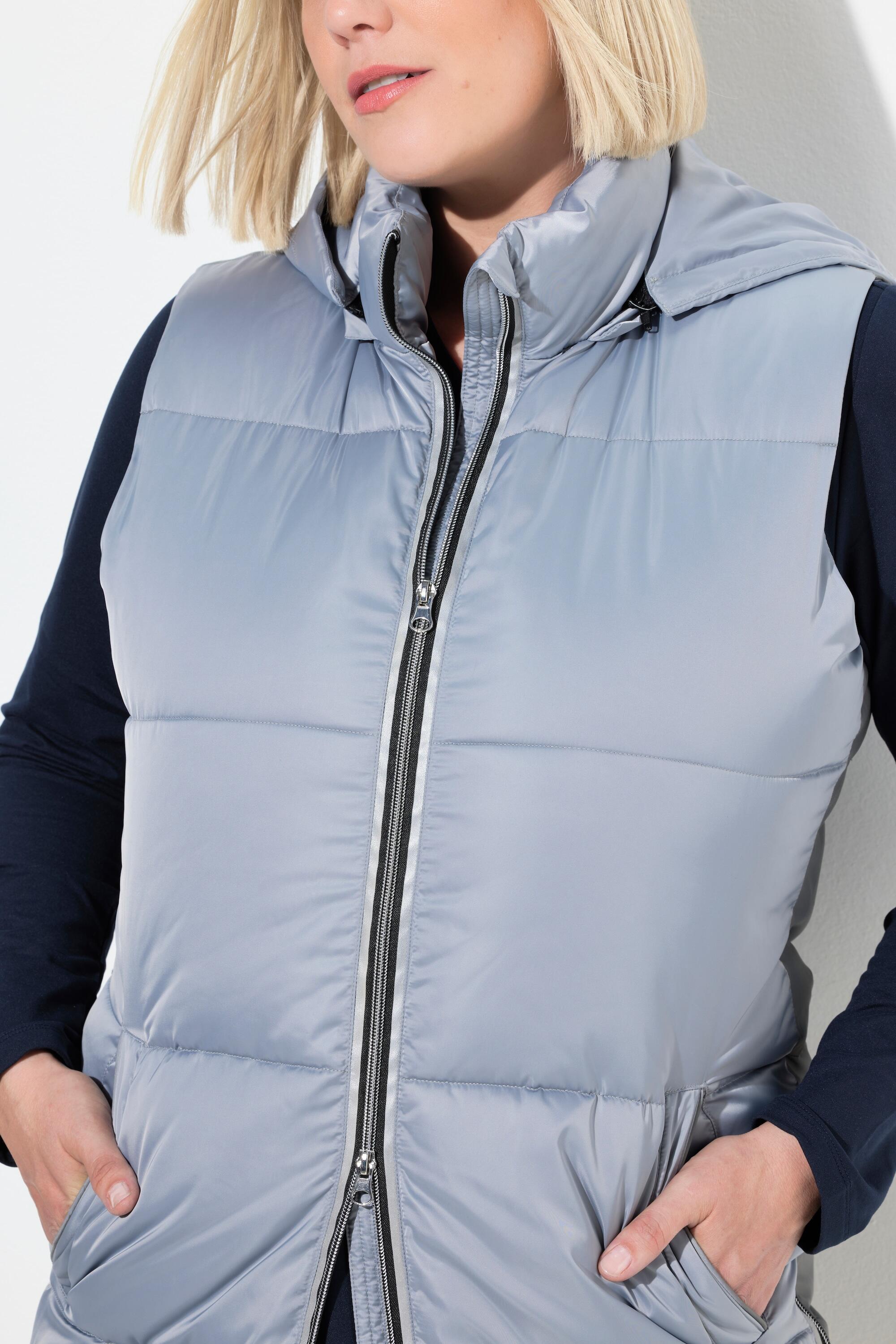 Femme Gilet matelassé long à capuche amovible matière déperlante 6/7