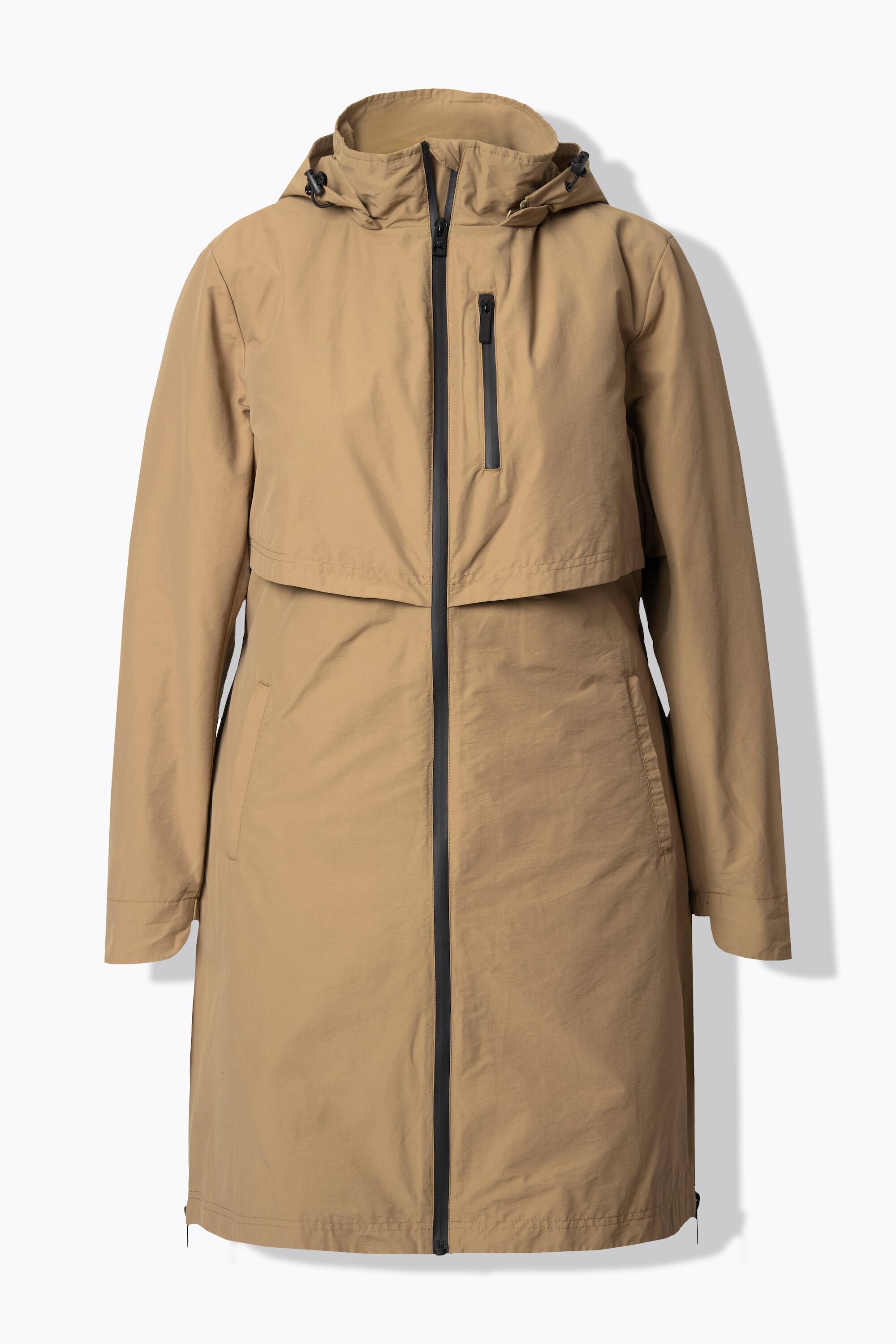 Femme Parka à capuche. Fentes latérales zippées. Poches zippées 7/7