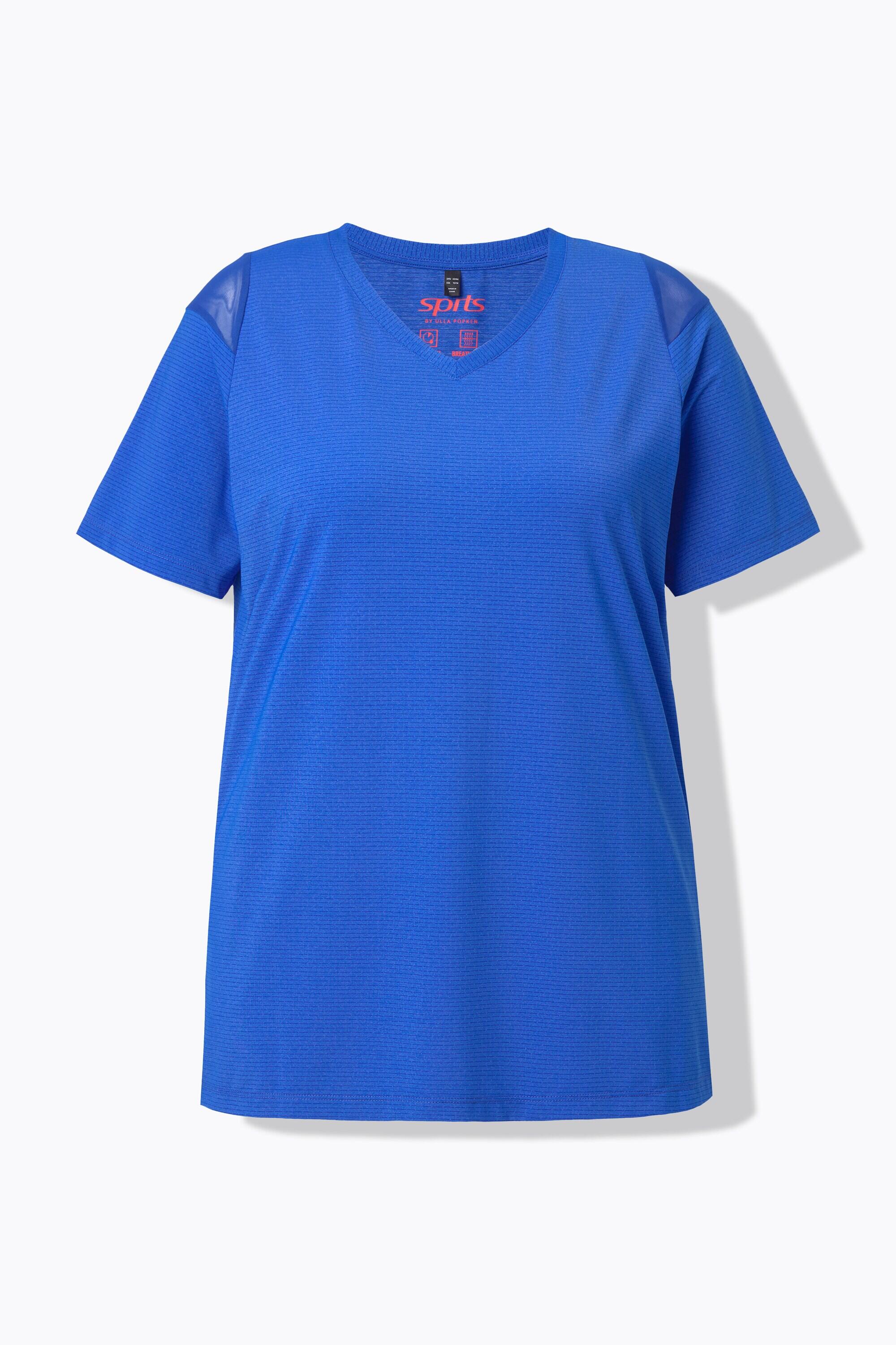 Dames Functioneel shirt mesh inzetstukken V-hals korte mouw 7/7