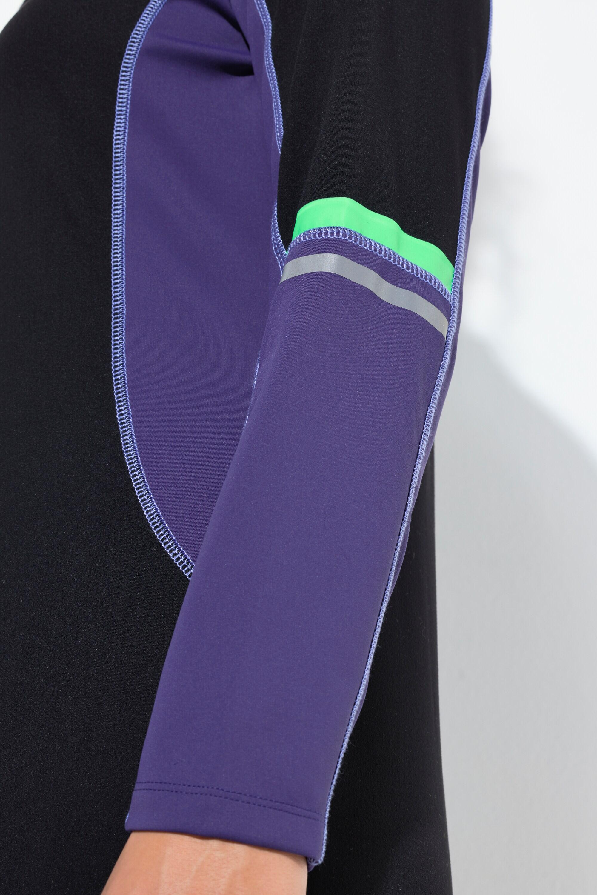Femme T-shirt technique col montant fermeture à glissière et manches longues 5/7