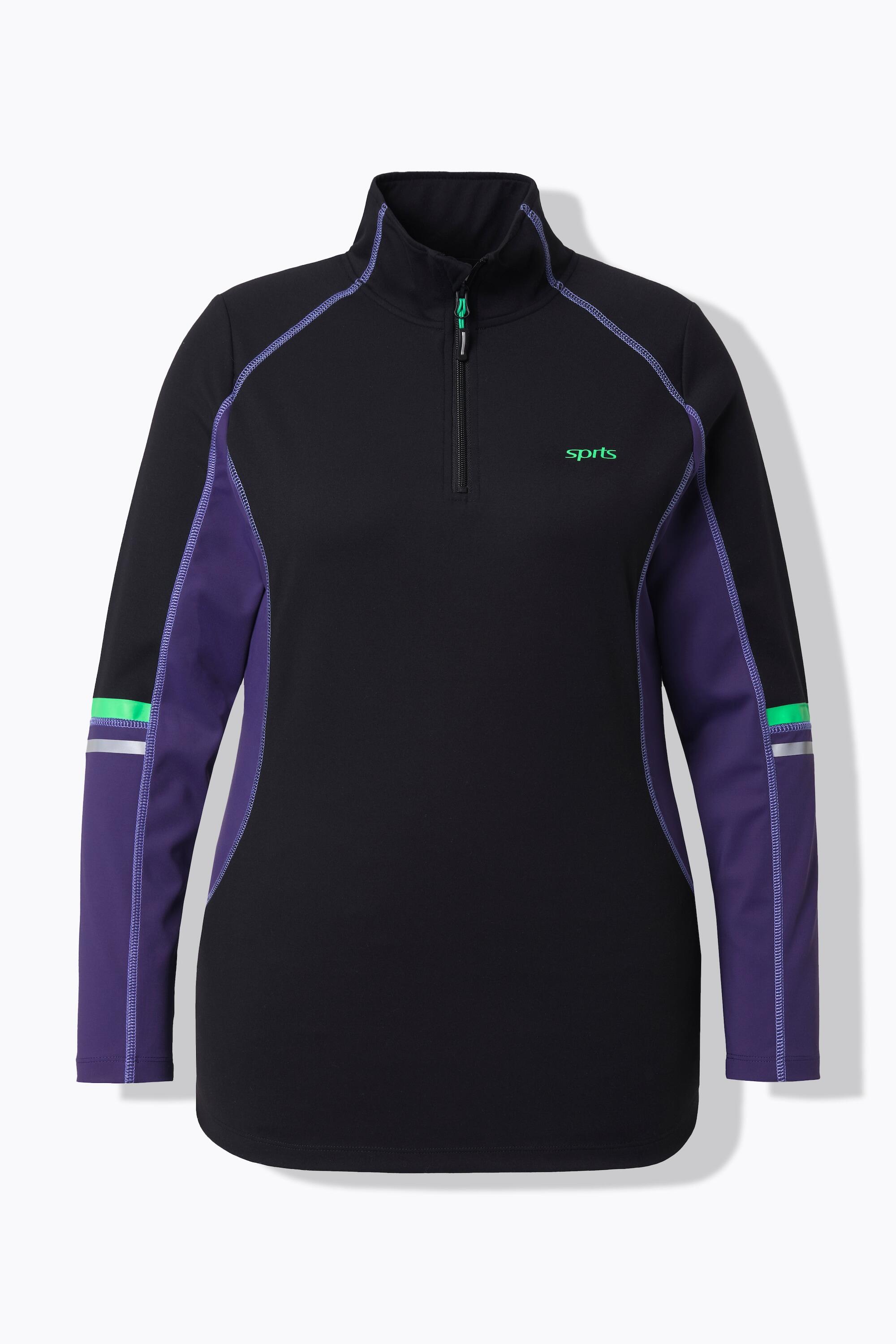 Femme T-shirt technique col montant fermeture à glissière et manches longues 7/7