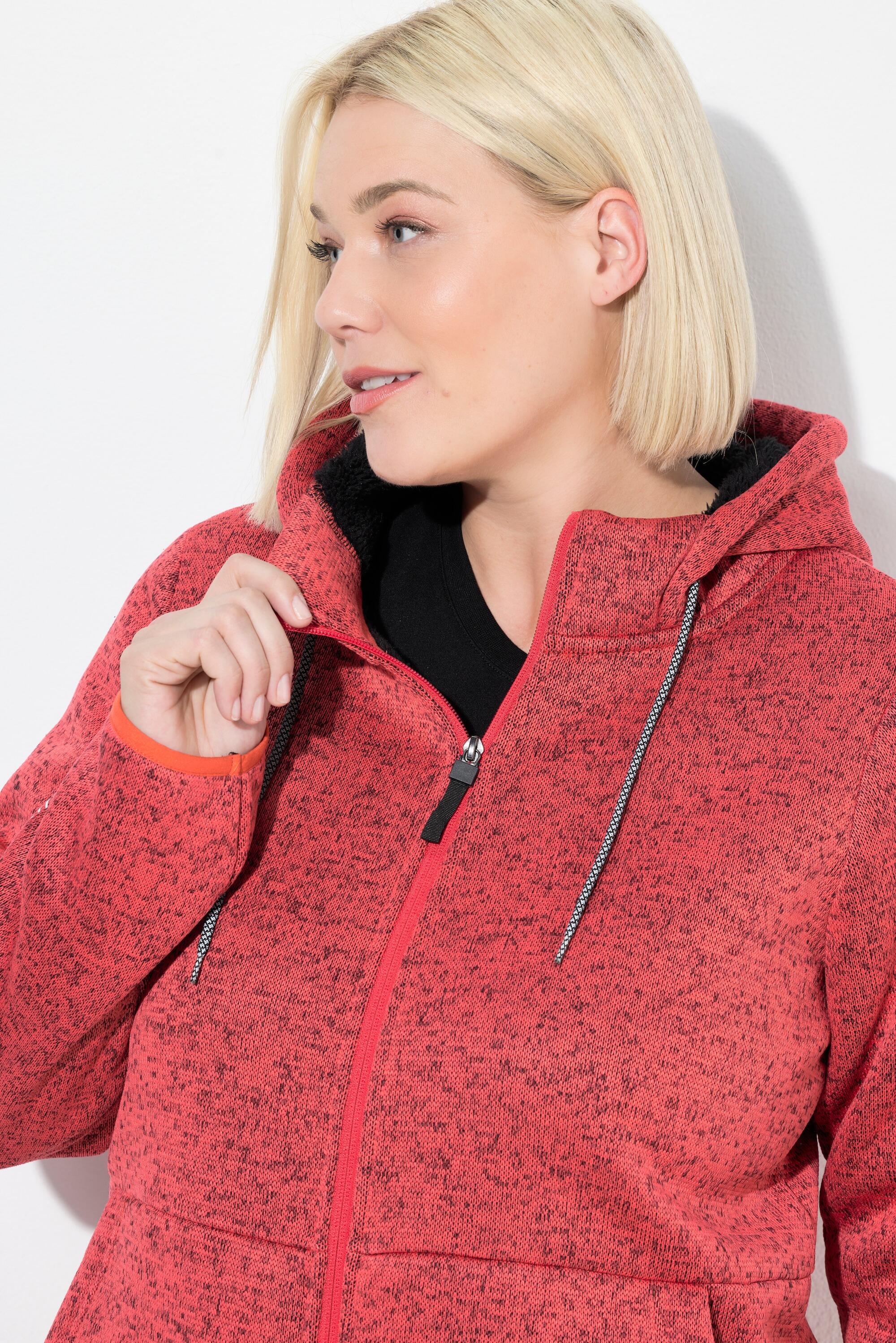 Damen Strickfleece-Jacke Teddyfleece 2-Wege-Zipper Reflektor 3/7