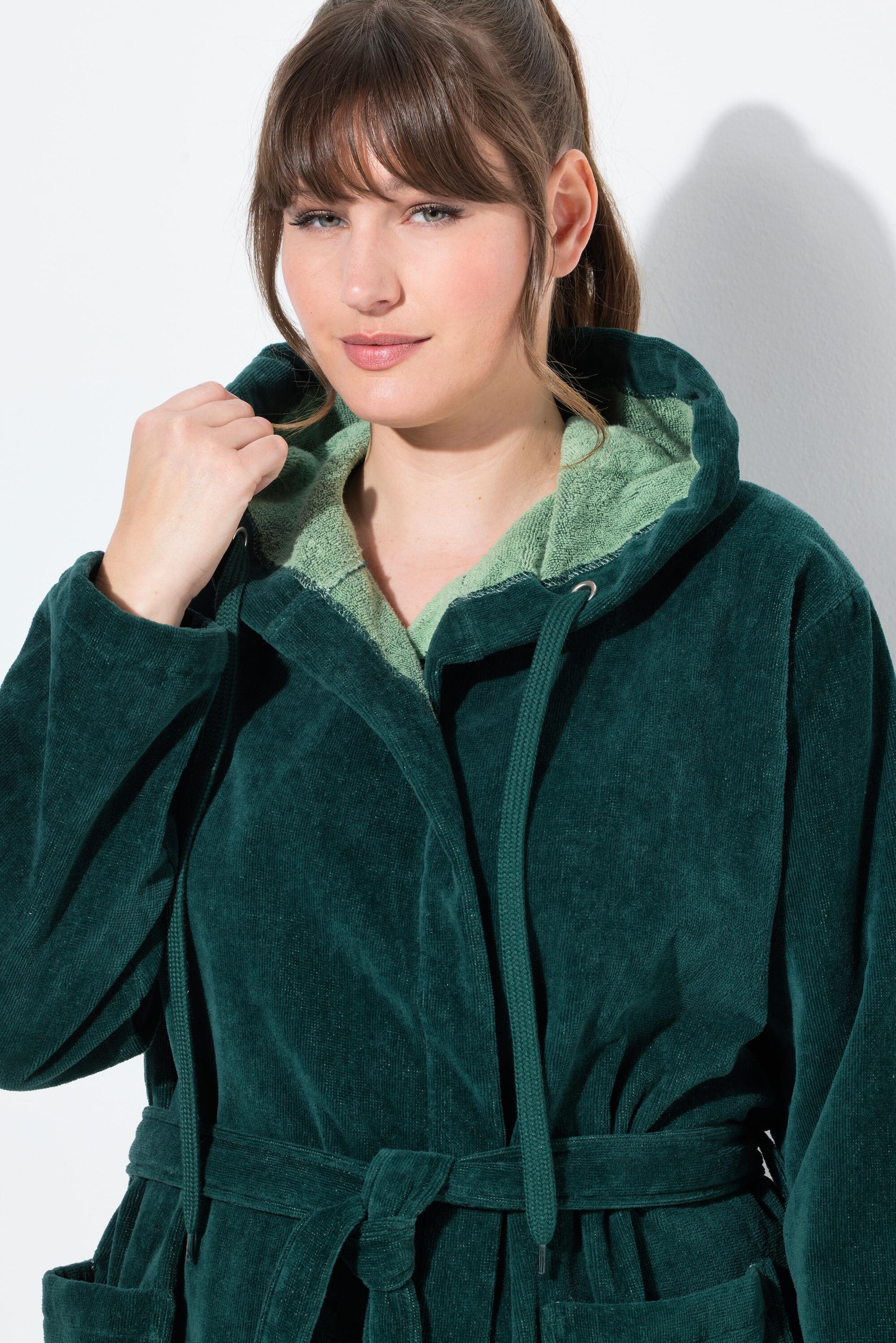 Femme Peignoir réversible en tissu éponge avec poches 3/6