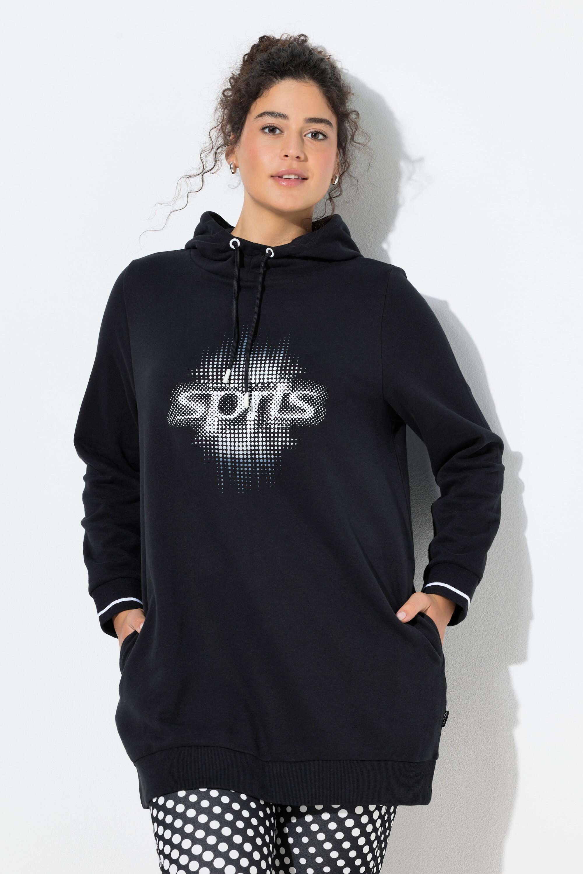 Dames Lange hoodie oversized capuchon lange mouw 6/7