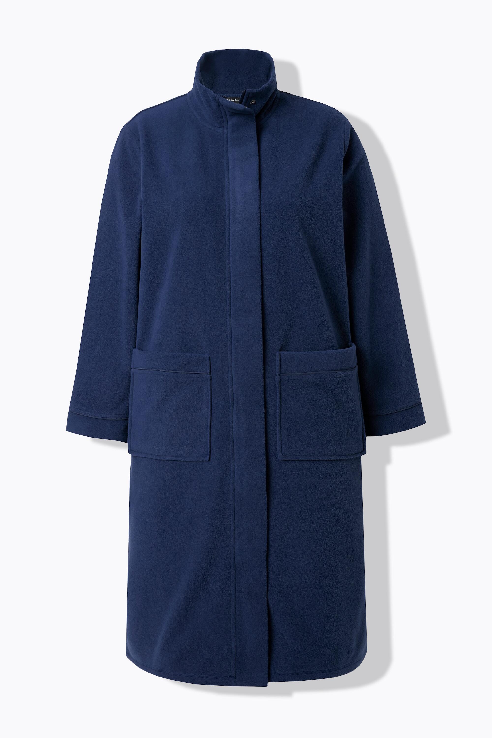 Damen Fleece-Bademantel Stehkragen Reißverschluss recycelt 6/6