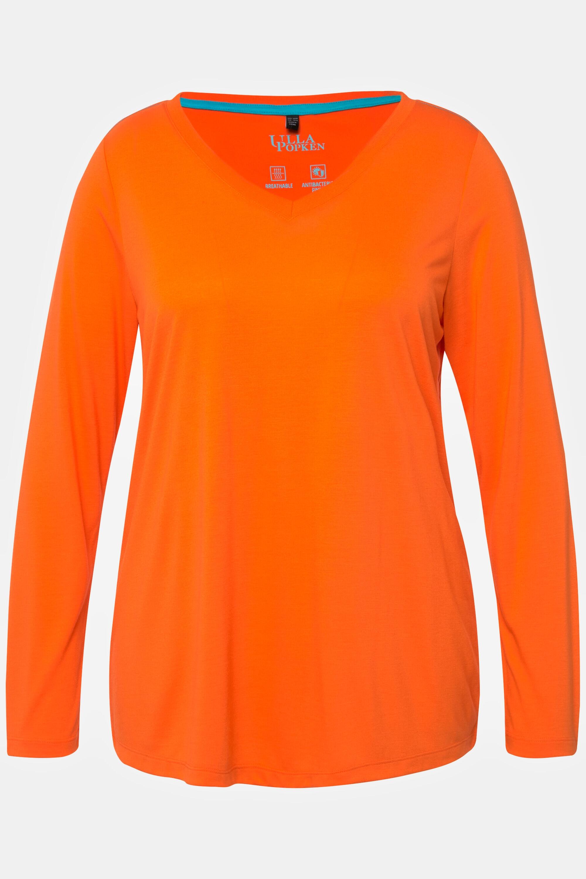Femme T-shirt technique antibactérien col en V et manches longues 5/5