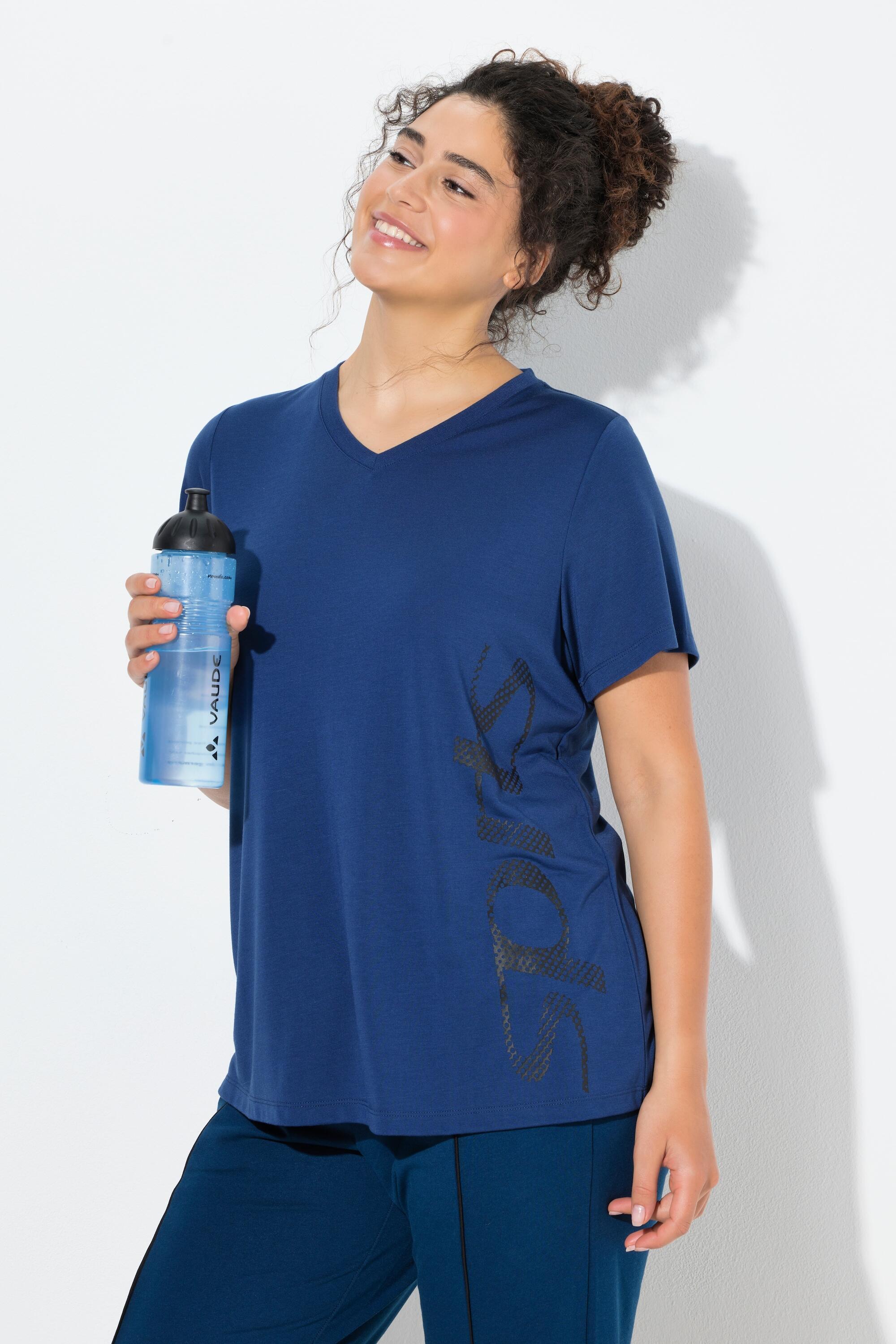 Femme T-shirt technique col en V et manches courtes traitement antibactérien 5/6