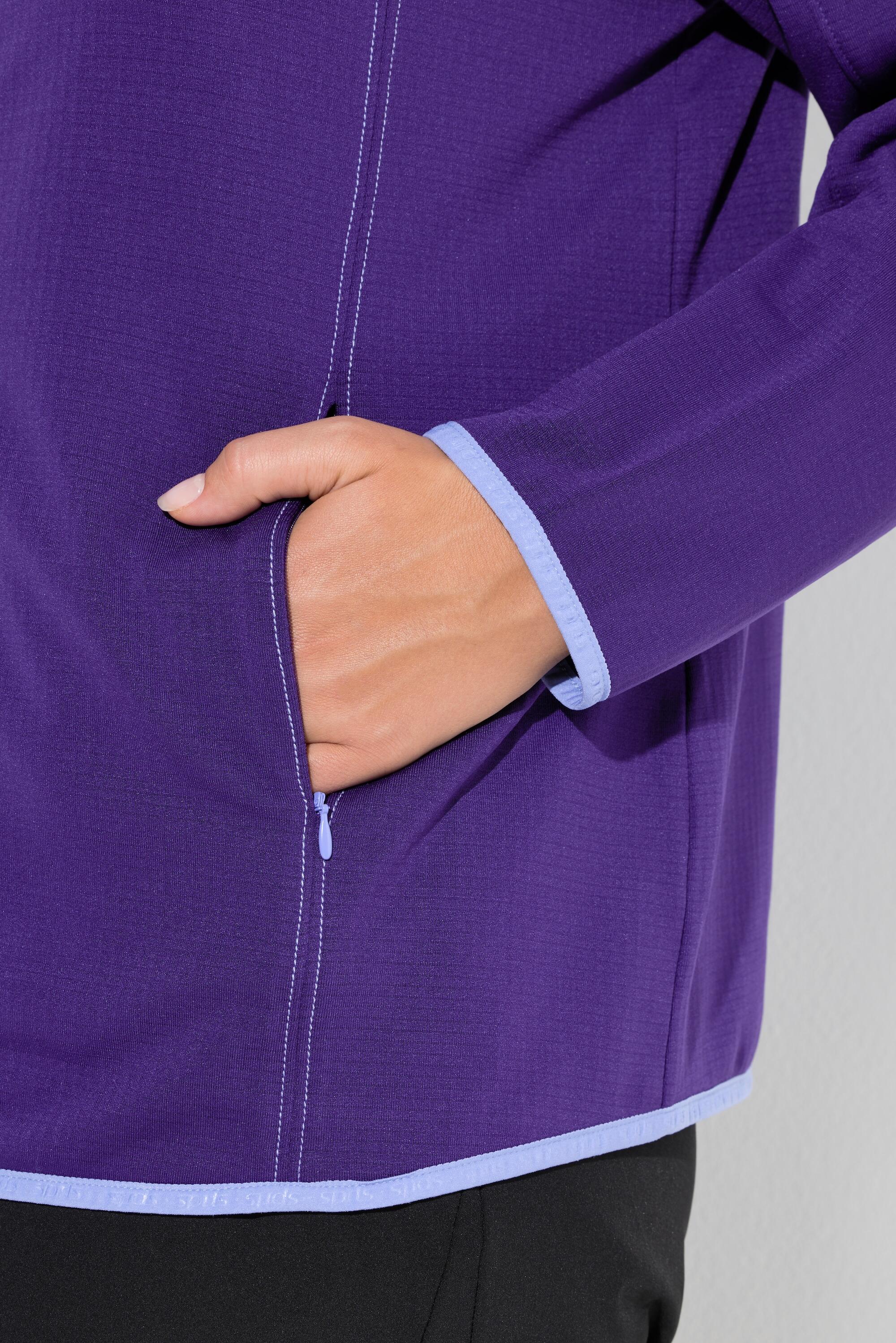 Femme Veste en molleton technique col montant et manches longues 3/7