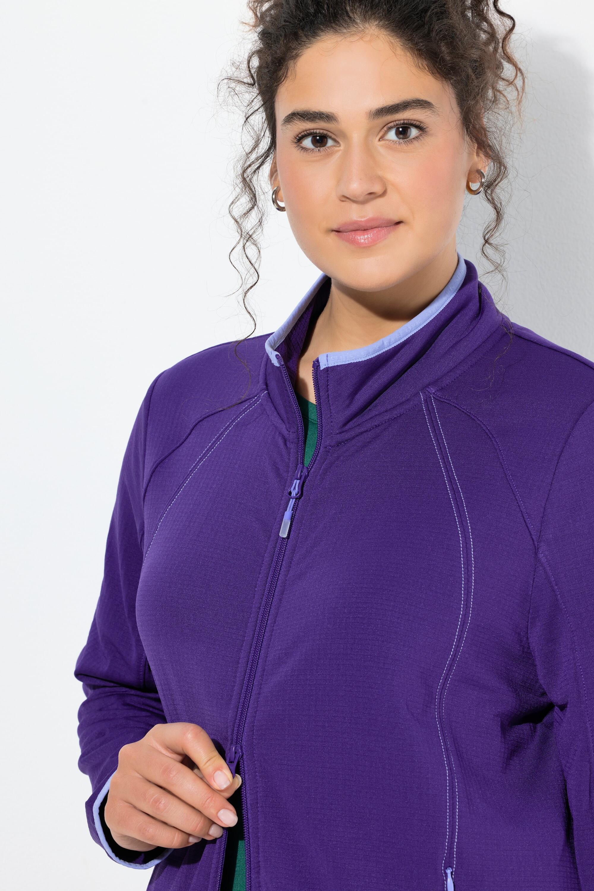 Femme Veste en molleton technique col montant et manches longues 4/7
