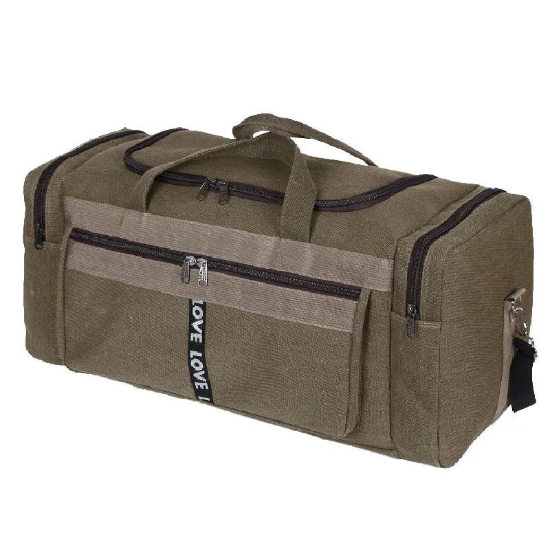 NNEOBA Foldable Canvas Travel Bag Brown