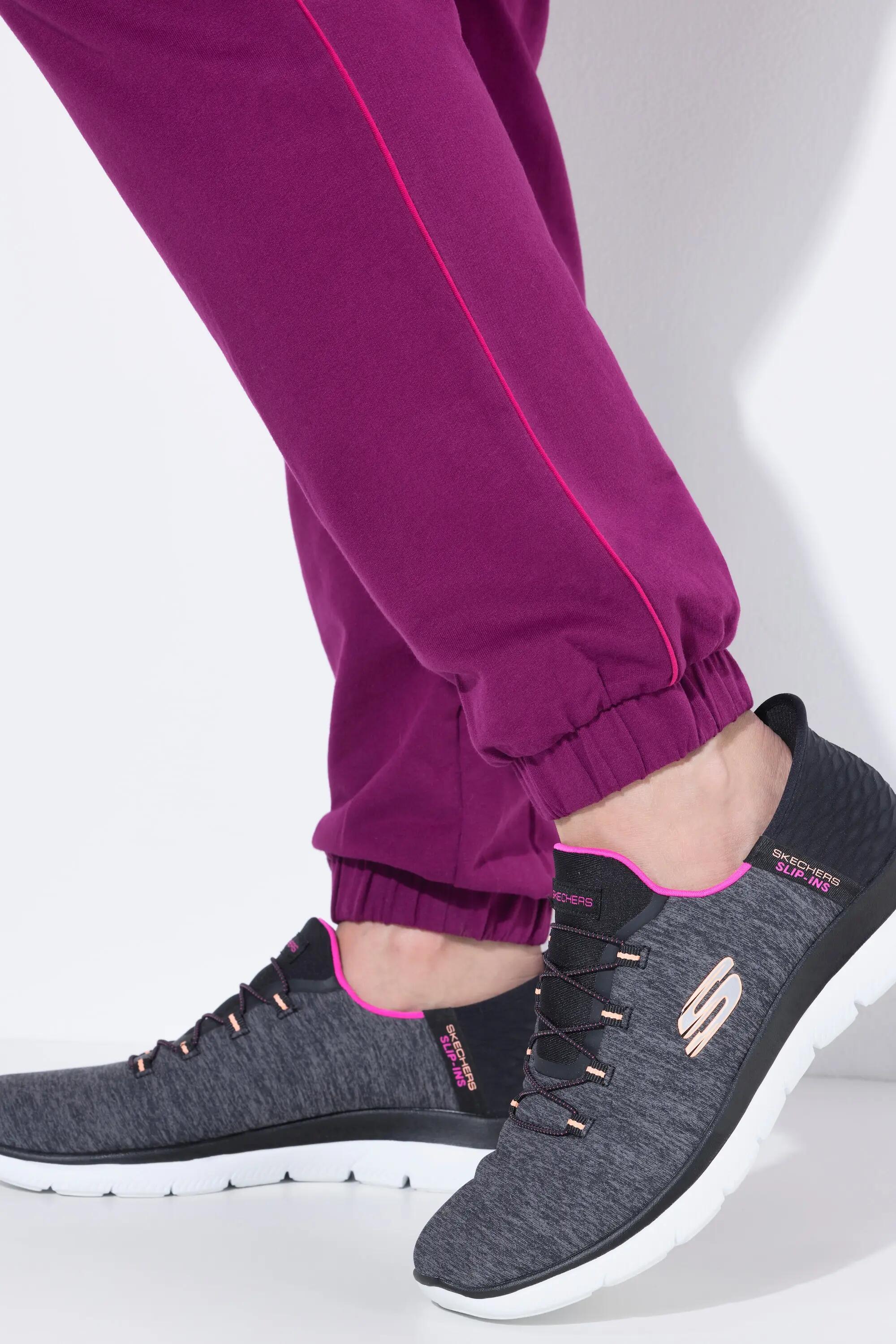 Dames Joggingbroek paspel opzij elastische tailleband elastische zoom 11/13
