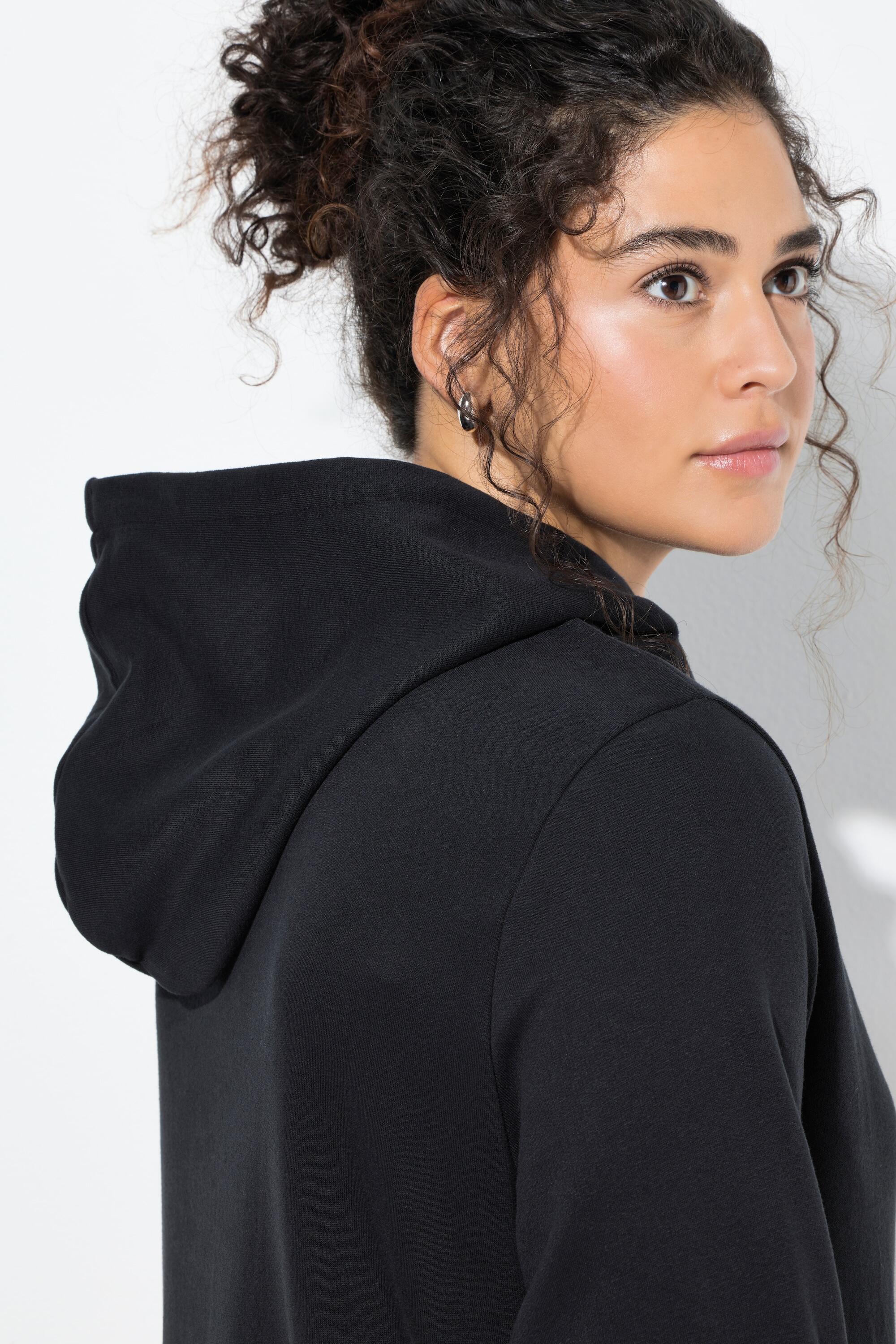 Dames Lange hoodie oversized capuchon lange mouw 3/7