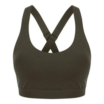 Dames medium impact sportbeha (zwart)