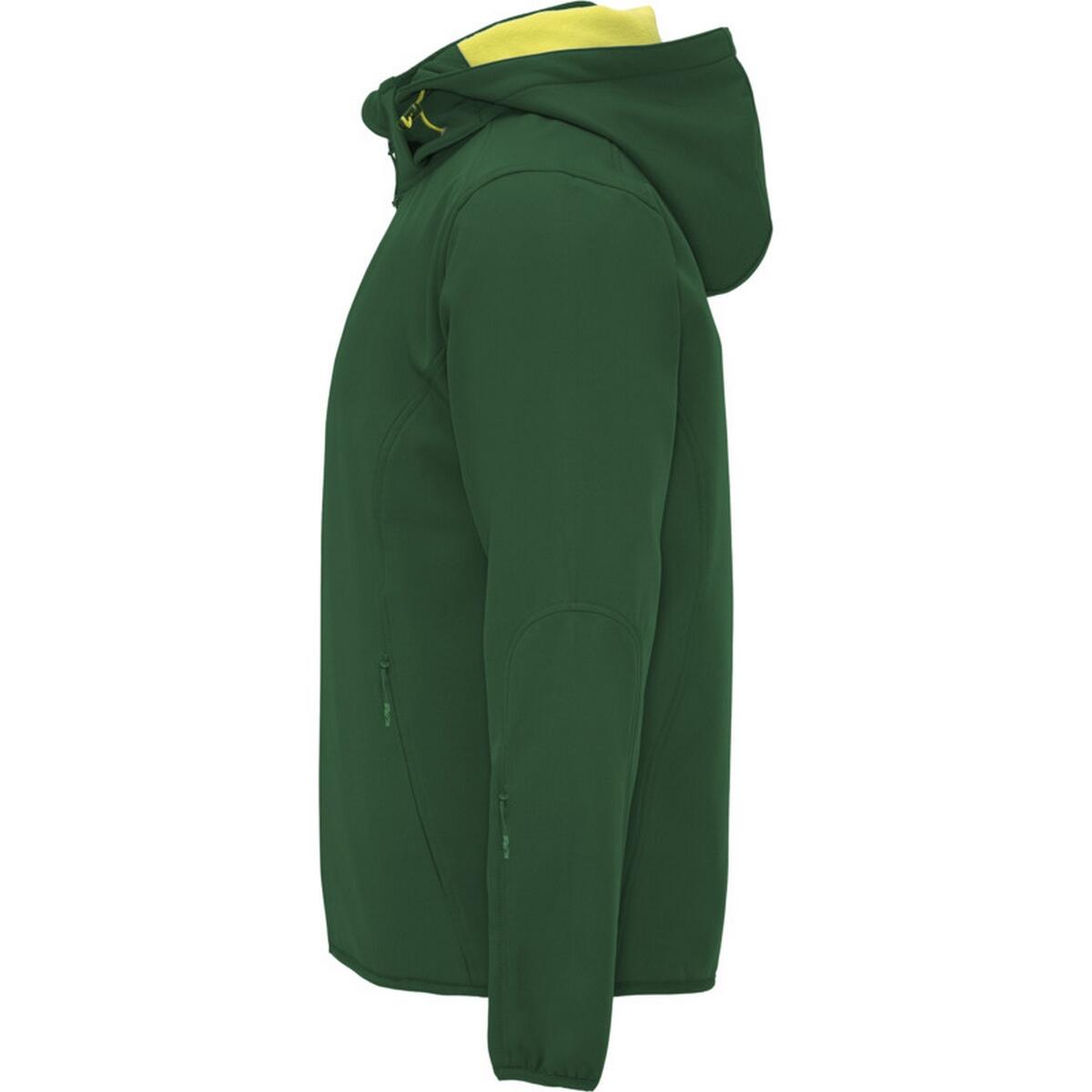 Veste Softshell SIBERIA Homme (Vert Bouteille / Vert Néon) 3/4