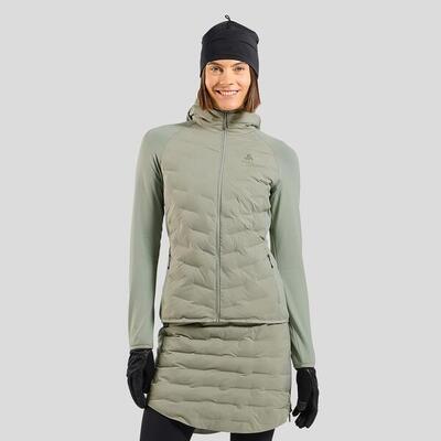 Zeroweight insulator hybride mid layer met capuchon en rits odlo