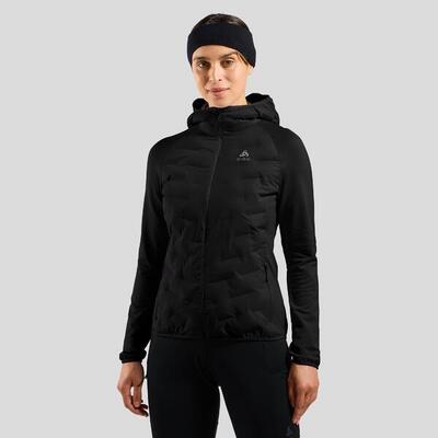 Zeroweight insulator hybride mid layer met capuchon en rits odlo