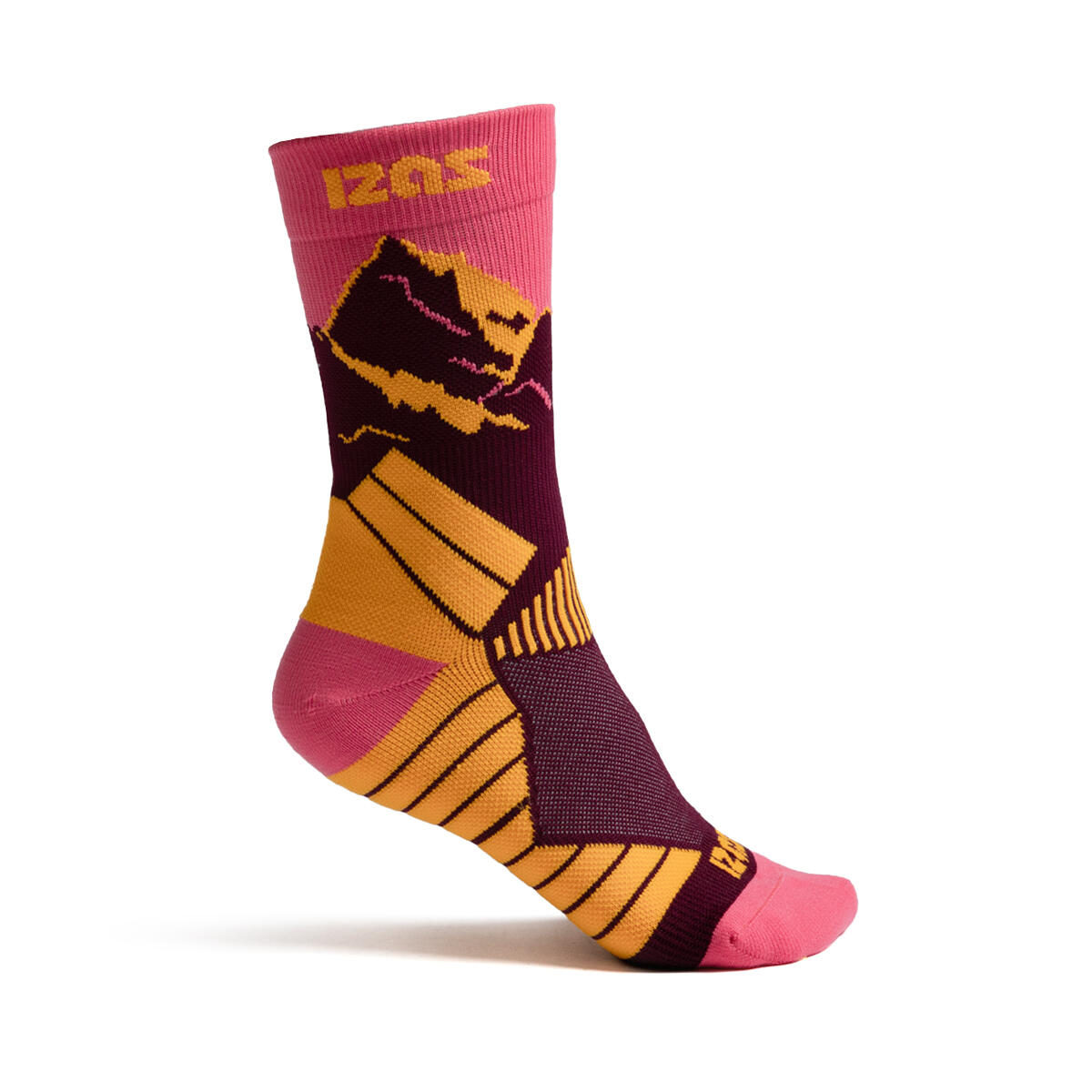 Izas - Chaussettes Thermiques Épaisses Et Confortables Clay À Mi-mollet (1 Paire) - Chaussettes - Rouge - Decathlon