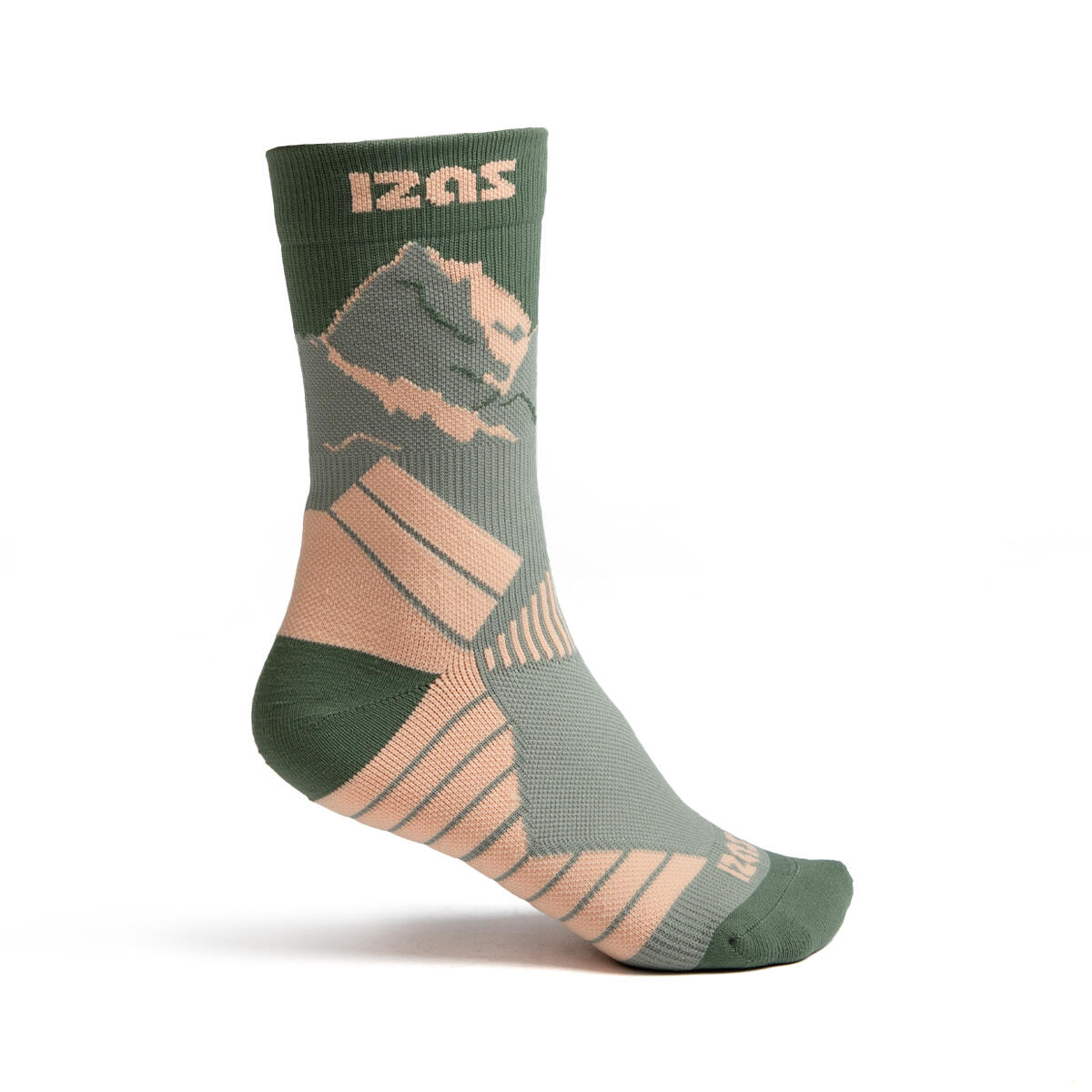 Izas - Chaussettes Thermiques Épaisses Et Confortables Clay À Mi-mollet (1 Paire) - Chaussettes - Vert - Decathlon