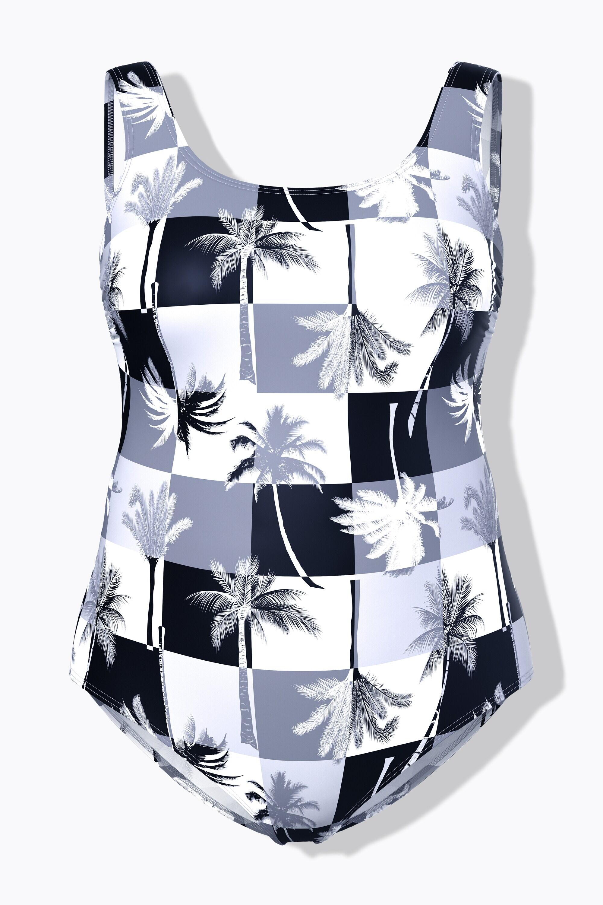 Femme Maillot de bain une pièce. Motif palmiers. Sans bonnets 6/7