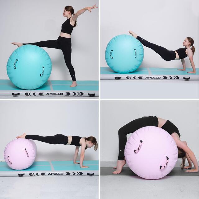 Rouleau Gonflable De Gymnastique - Pour Saltos, Équilibre, Yoga & Entraînement (70x50cm, Pompe Incluse)