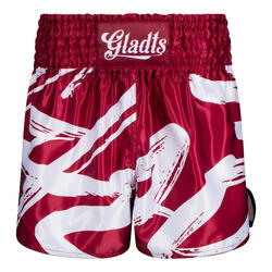 Short de kickboxing Gladts « Gladion » – M – bordeaux/blanc