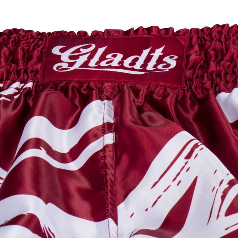 GLADTS Gladion fightshort maat L - Bordeaux/Wit 4/4