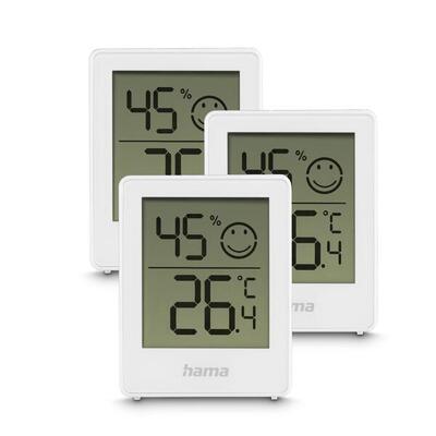 HAMA Thermometer Hygrometer 3er-Set für Temperatur Raumklima Luftfe