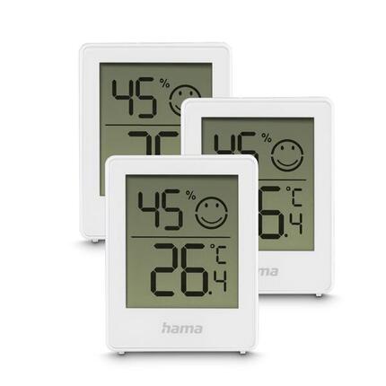 HAMA Thermometer Hygrometer 3er-Set für Temperatur Raumklima Luftfe