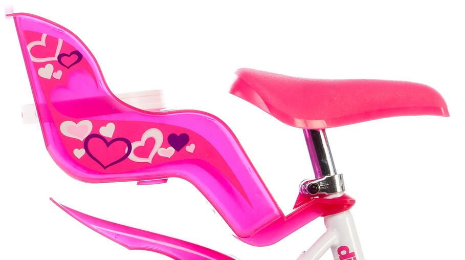 Bicicleta Niños 12 Pulgadas Hearts blanco 3 años 2/5
