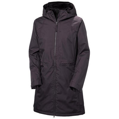Dikke waterdichte lange jas voor dames helly hansen westport