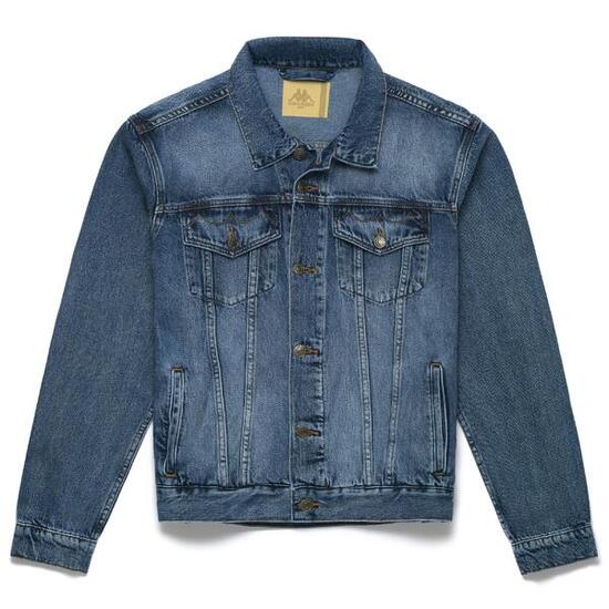 Giubbotto da uomo in cotone blu da jeans