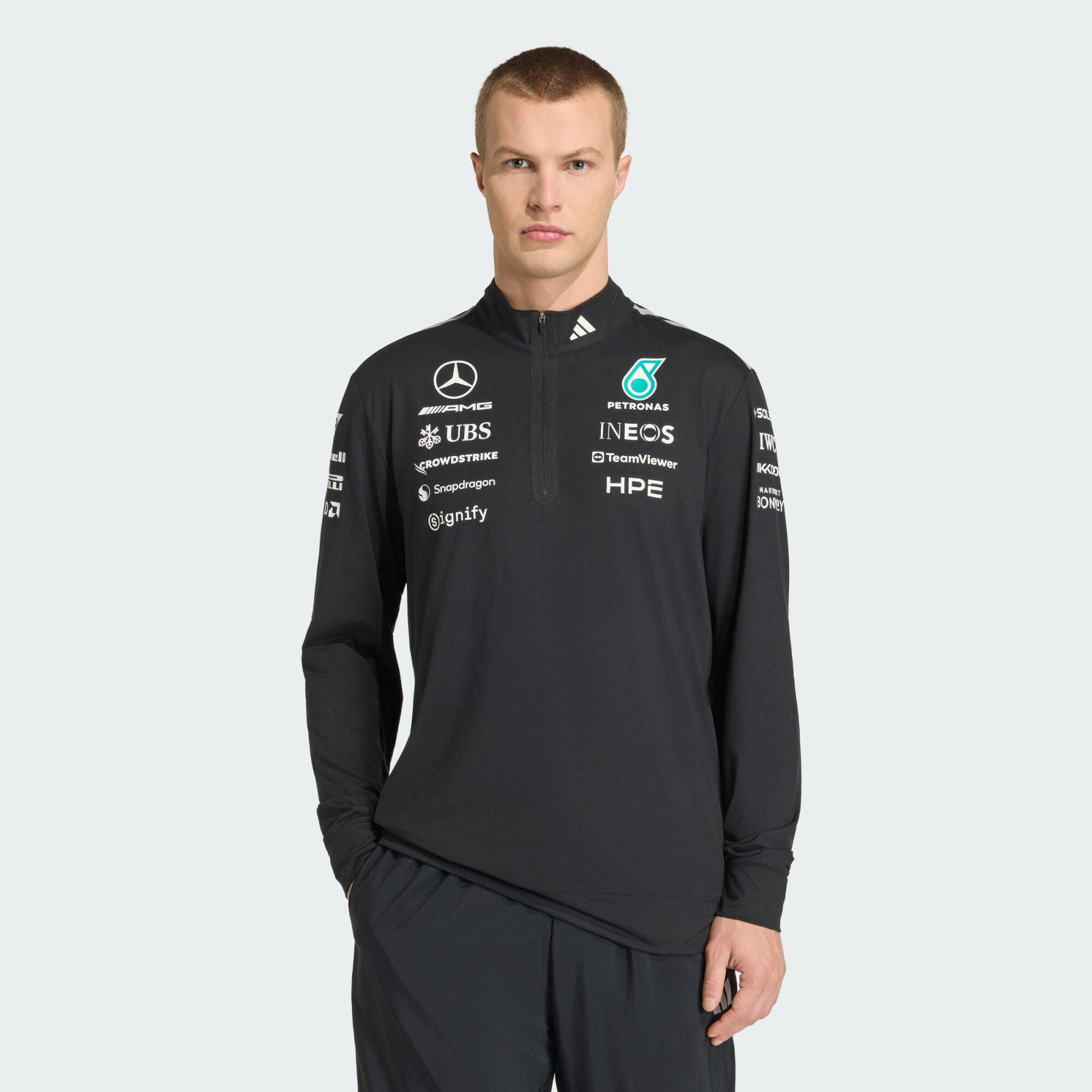 ADIDAS MERCEDES - AMG PETRONAS FORMULA 1 TEAM ENGINEERS QUARTER ZIP Sweatshirt