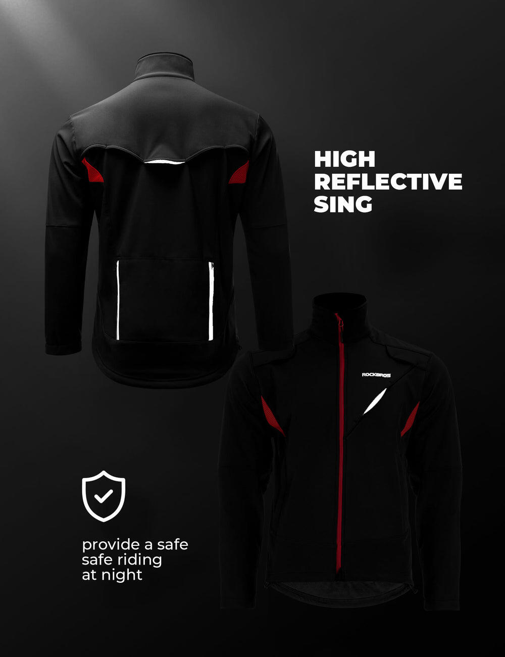 Giacca termica invernale da ciclismo unisex 2/2
