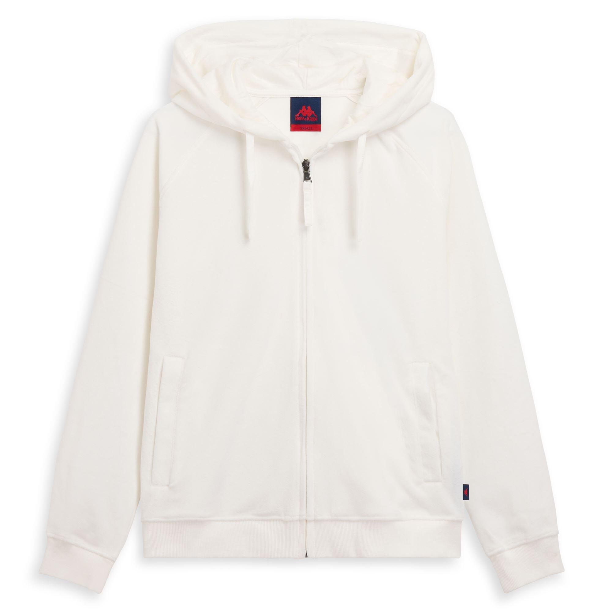 Felpa con zip da donna in poliestere bianco da lifestyle 2/6