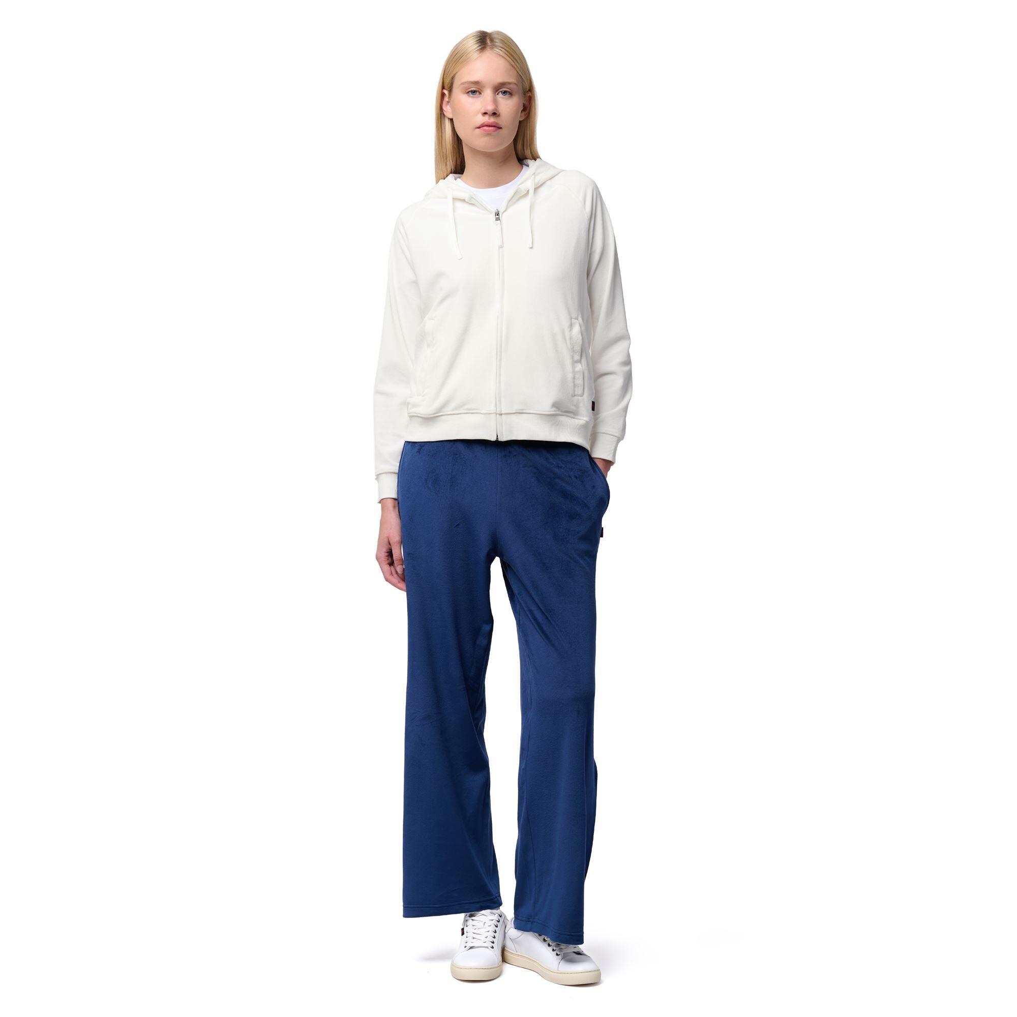 Felpa con zip da donna in poliestere bianco da lifestyle 6/6