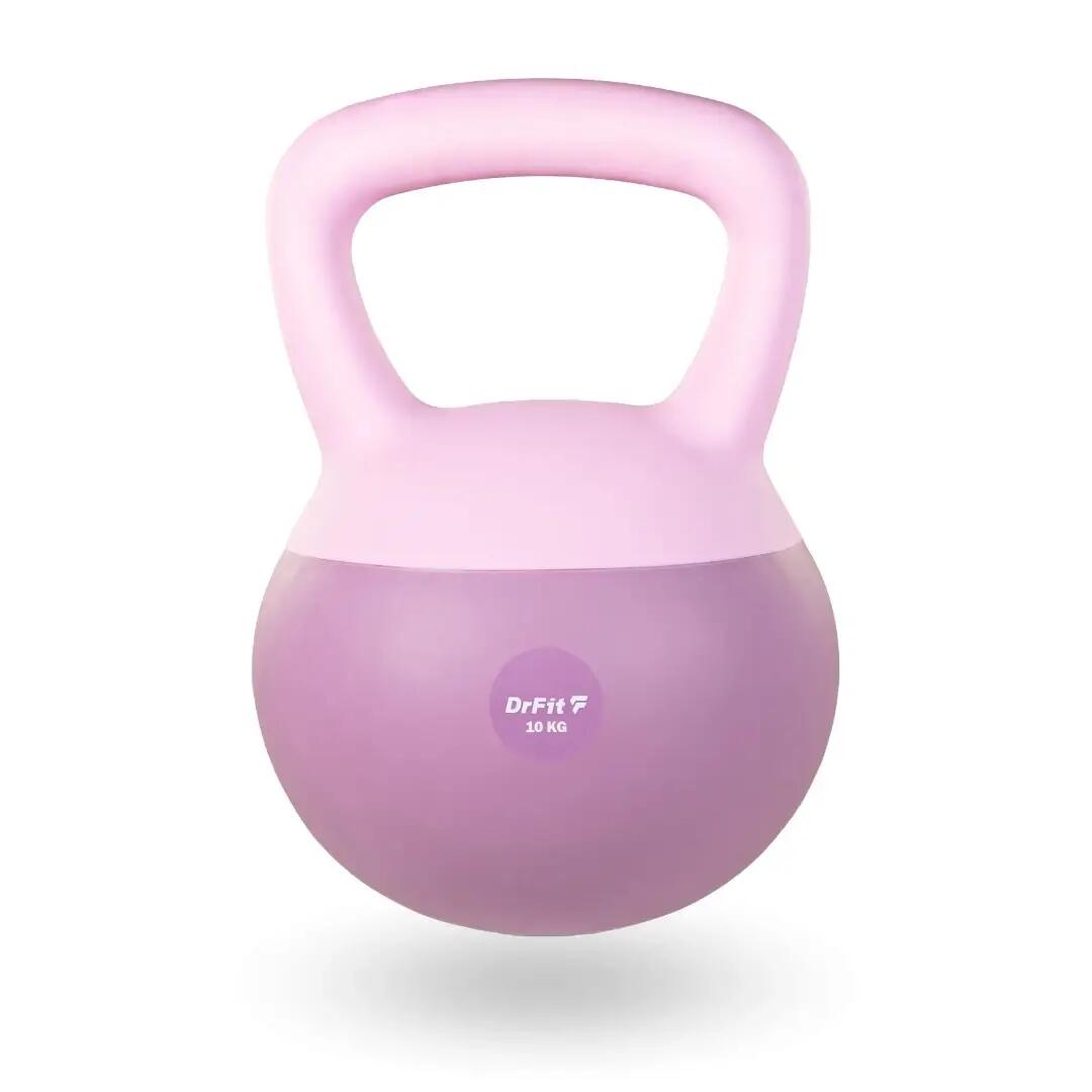 Zestaw DrFit siłowy: kettlebell 10 kg, podkładki, piłka sensoryczna 2/4