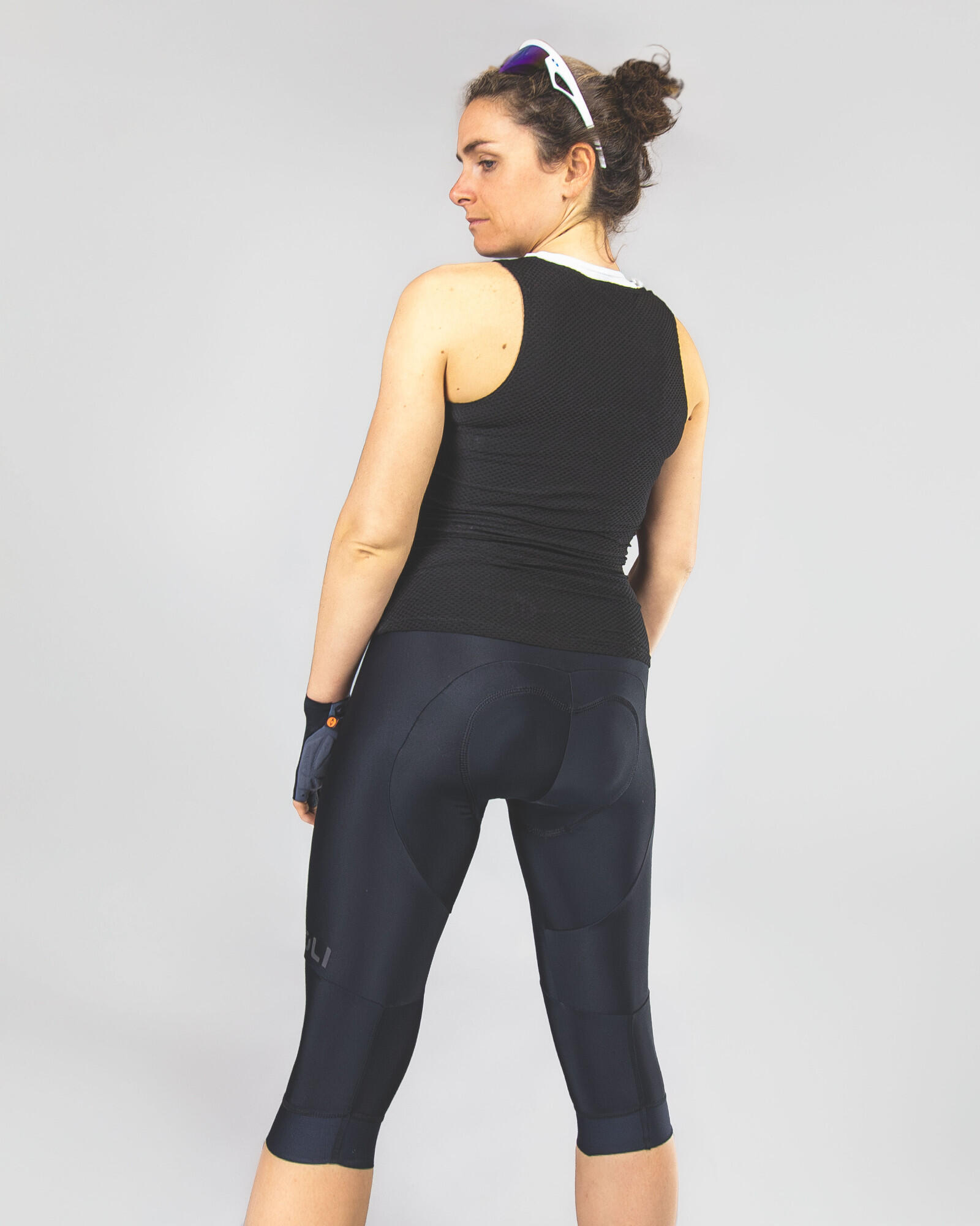 Corsario de ciclismo sin tirantes mujer – CLAUDE BLACK EDITION 3/6