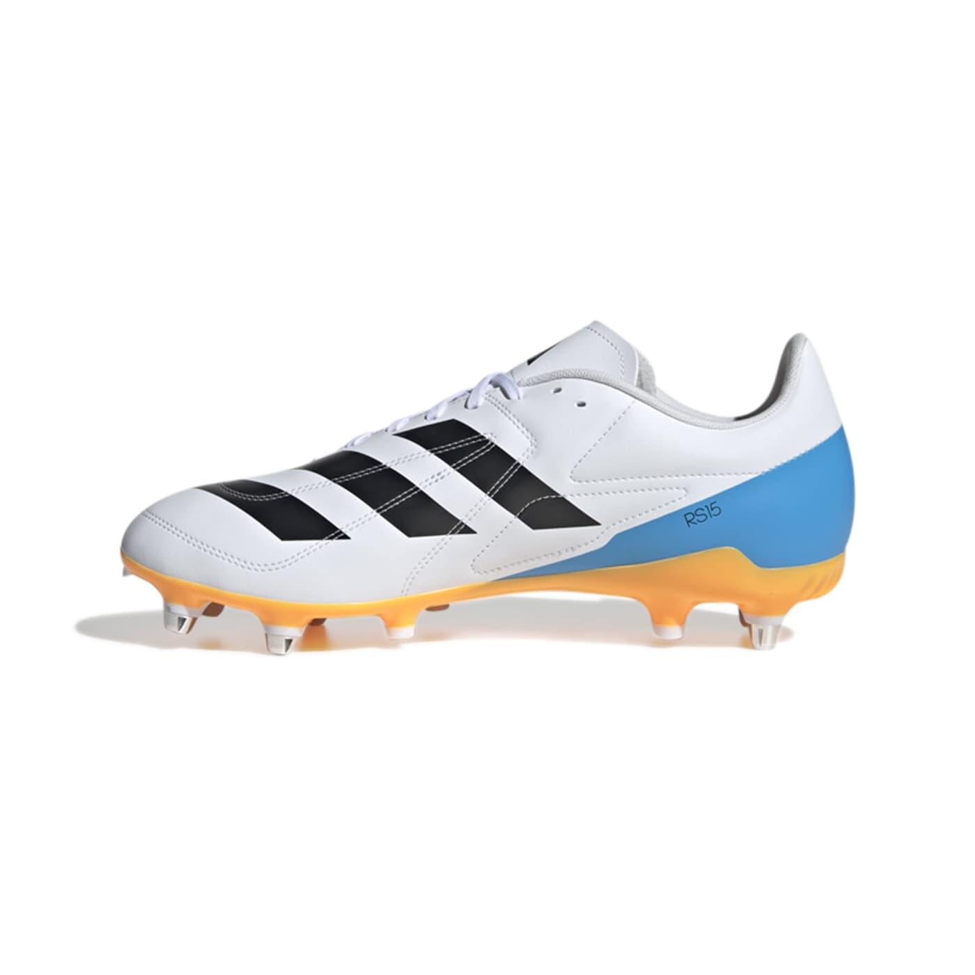 Rugbycrampons Adidas Rs15 Sg Wit, Blauw En Oranje 3/7