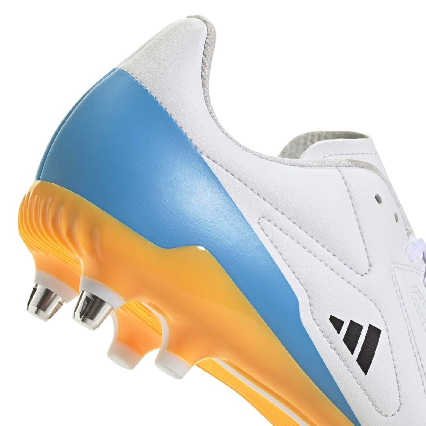 Rugbycrampons Adidas Rs15 Sg Wit, Blauw En Oranje 7/7