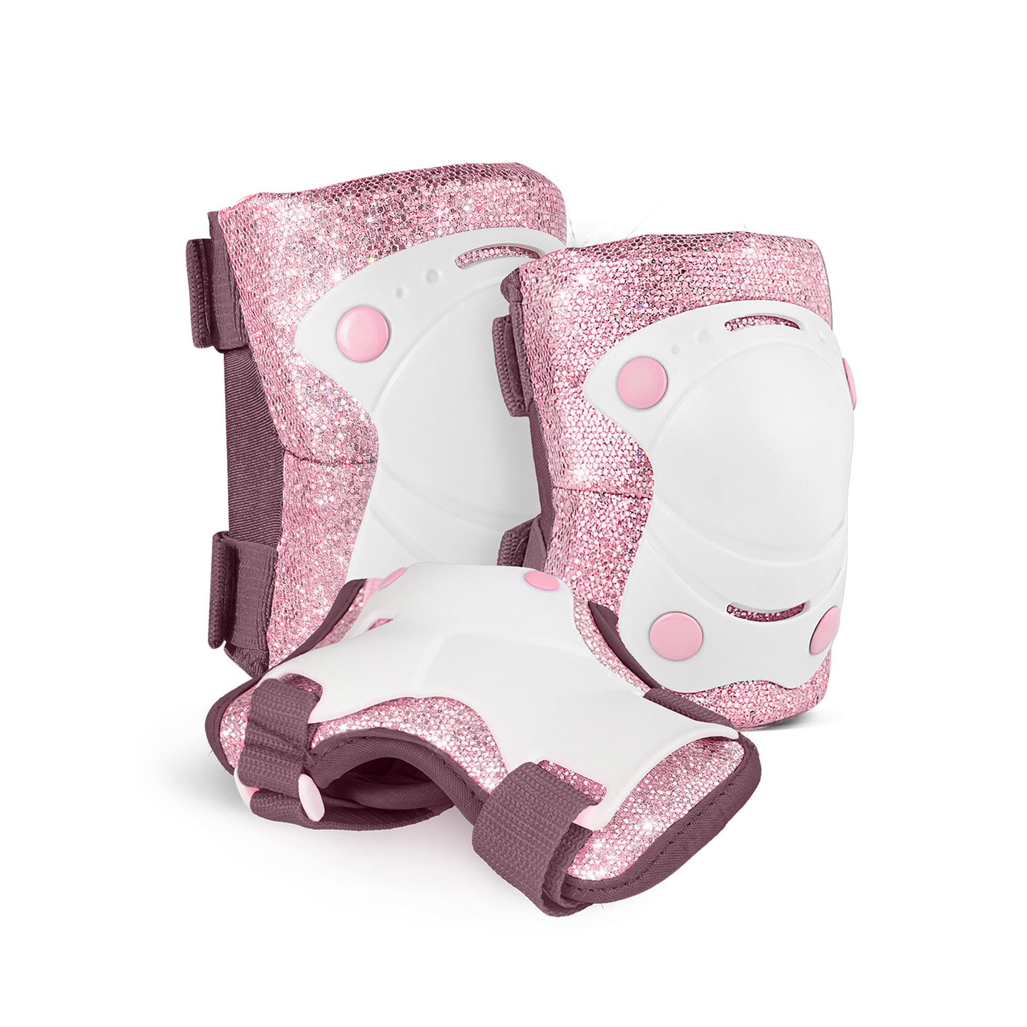 Set patins à roulettes enfants Cariboo Ballerina + protections violettes 4/8
