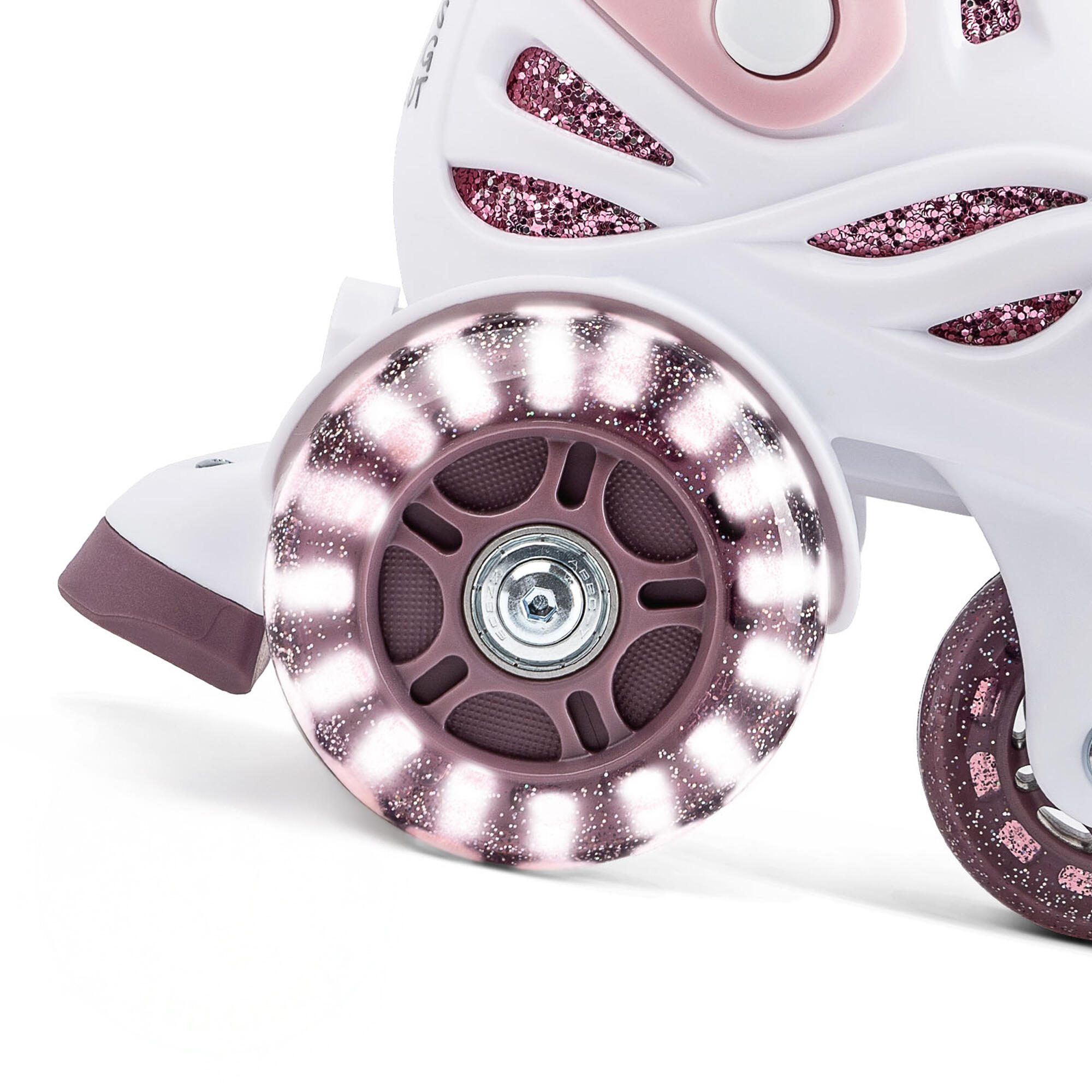 Set patins à roulettes enfants Cariboo Ballerina + protections violettes 6/8