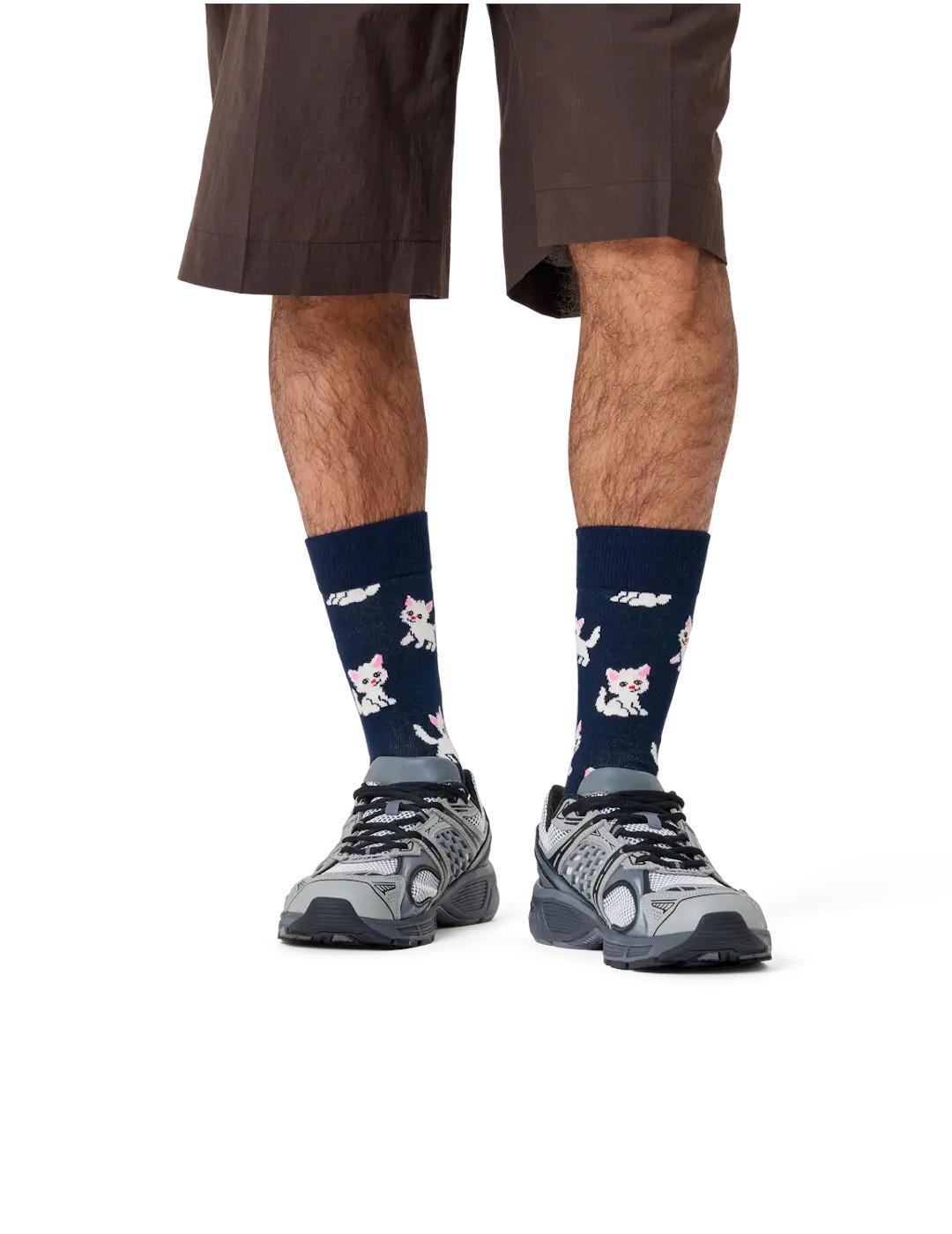 Sokken Happy Socks Model Kitten Kleur Blauw 4/4