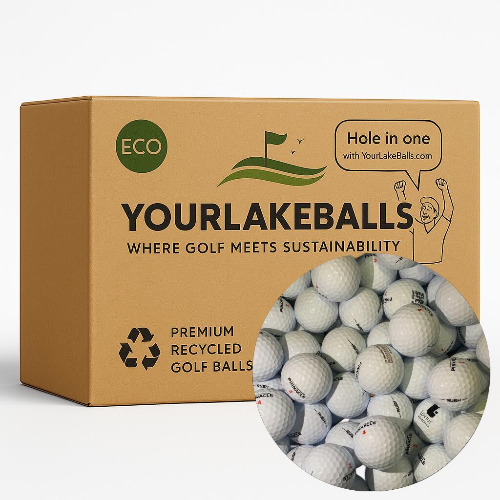 24 Used Pinnacle Rush Golf Balls – Lakeballs